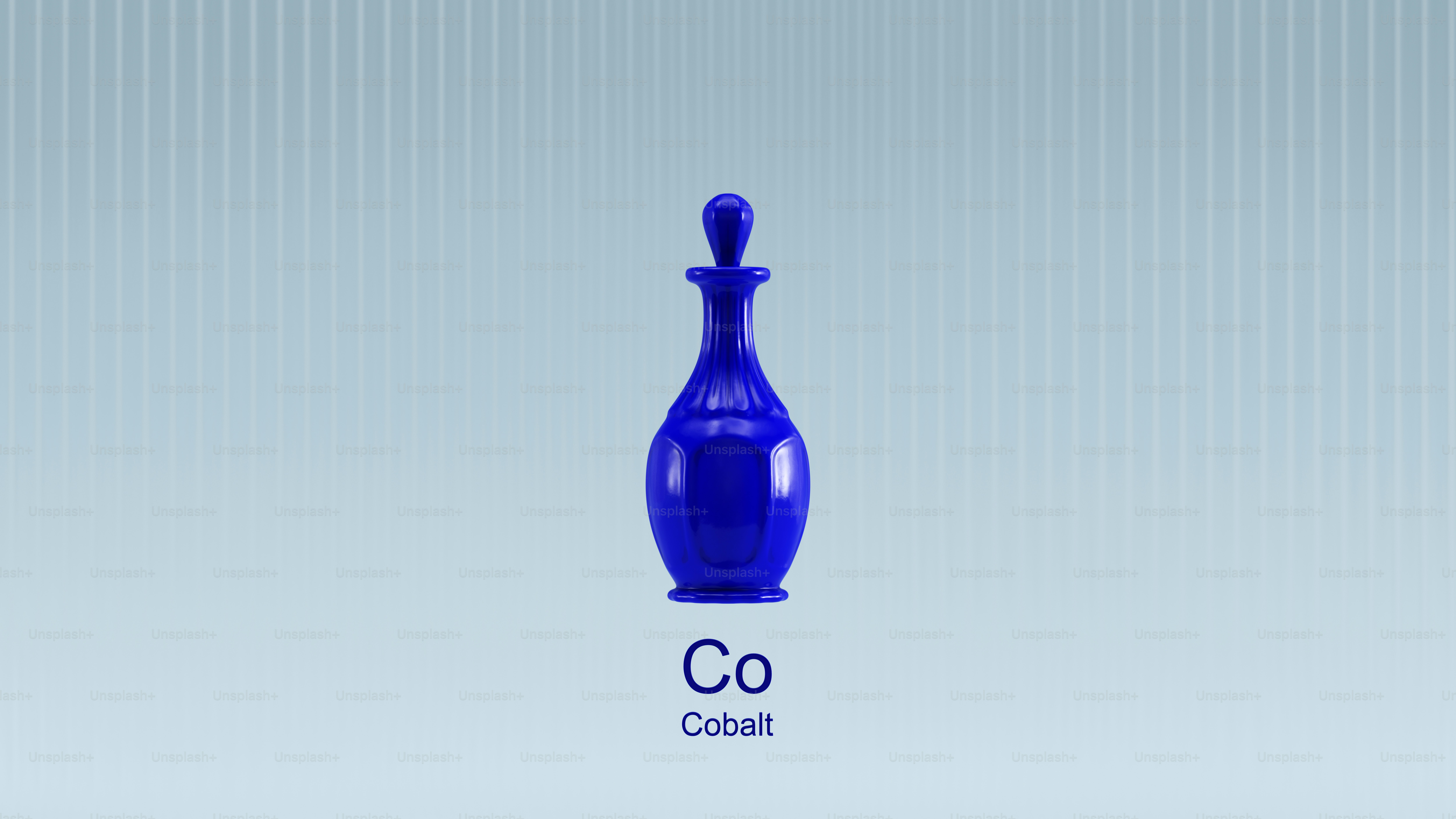 The image shows a bottle of cobalt.