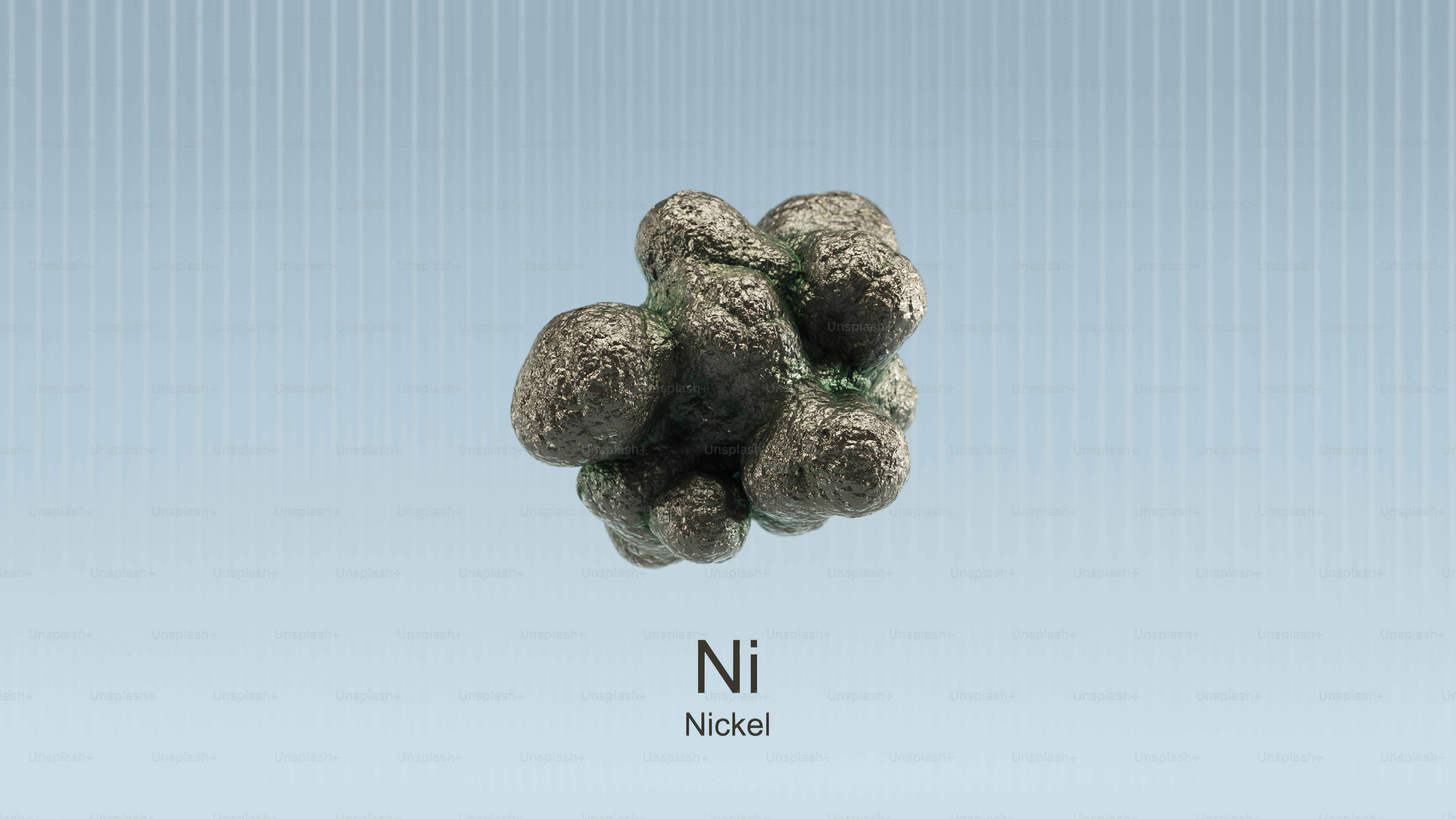 Nickel Element Ni Periodic Table Science 3d Illustration