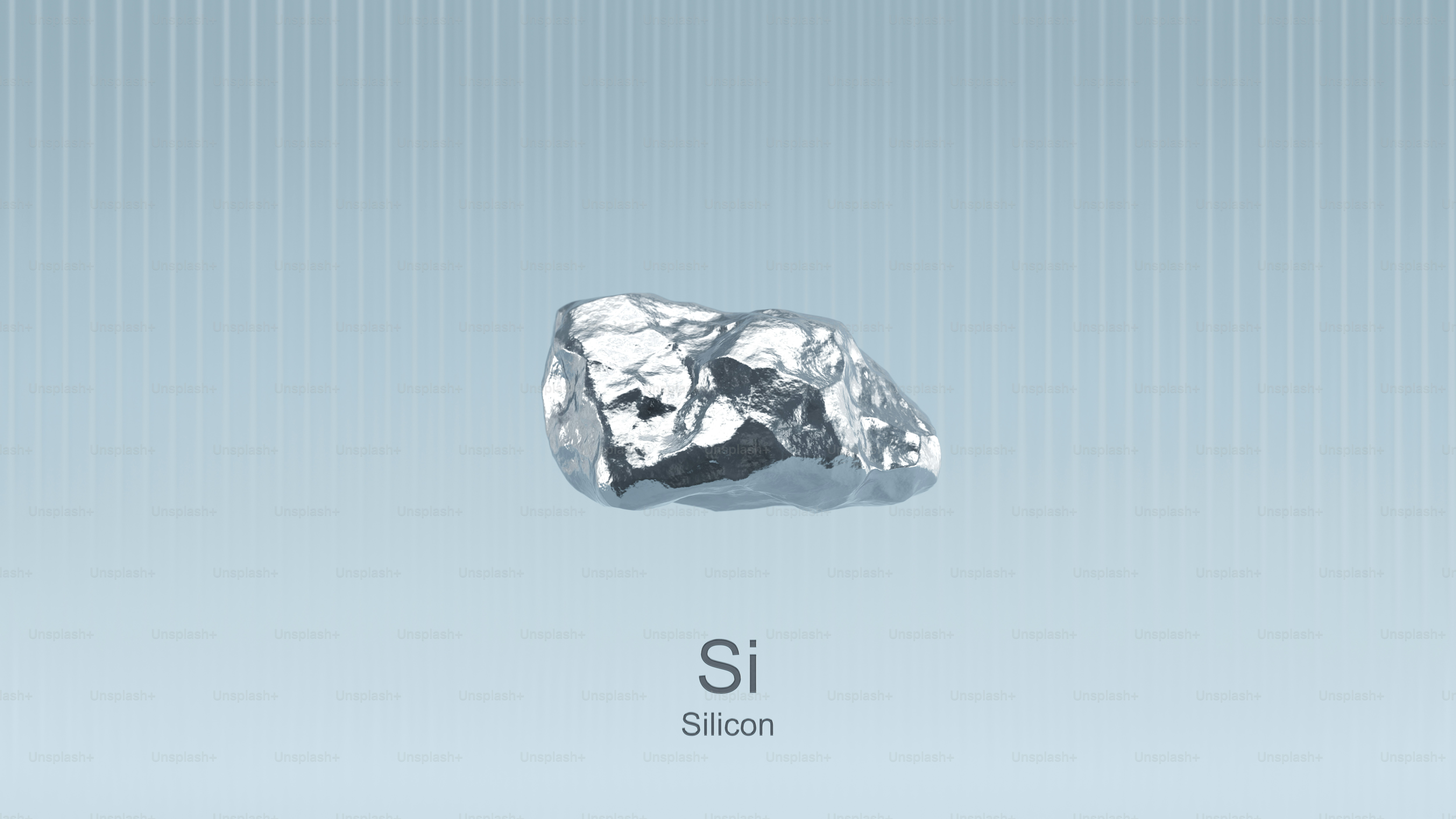 Silicon Element Si Periodic Table Science 3d Illustration