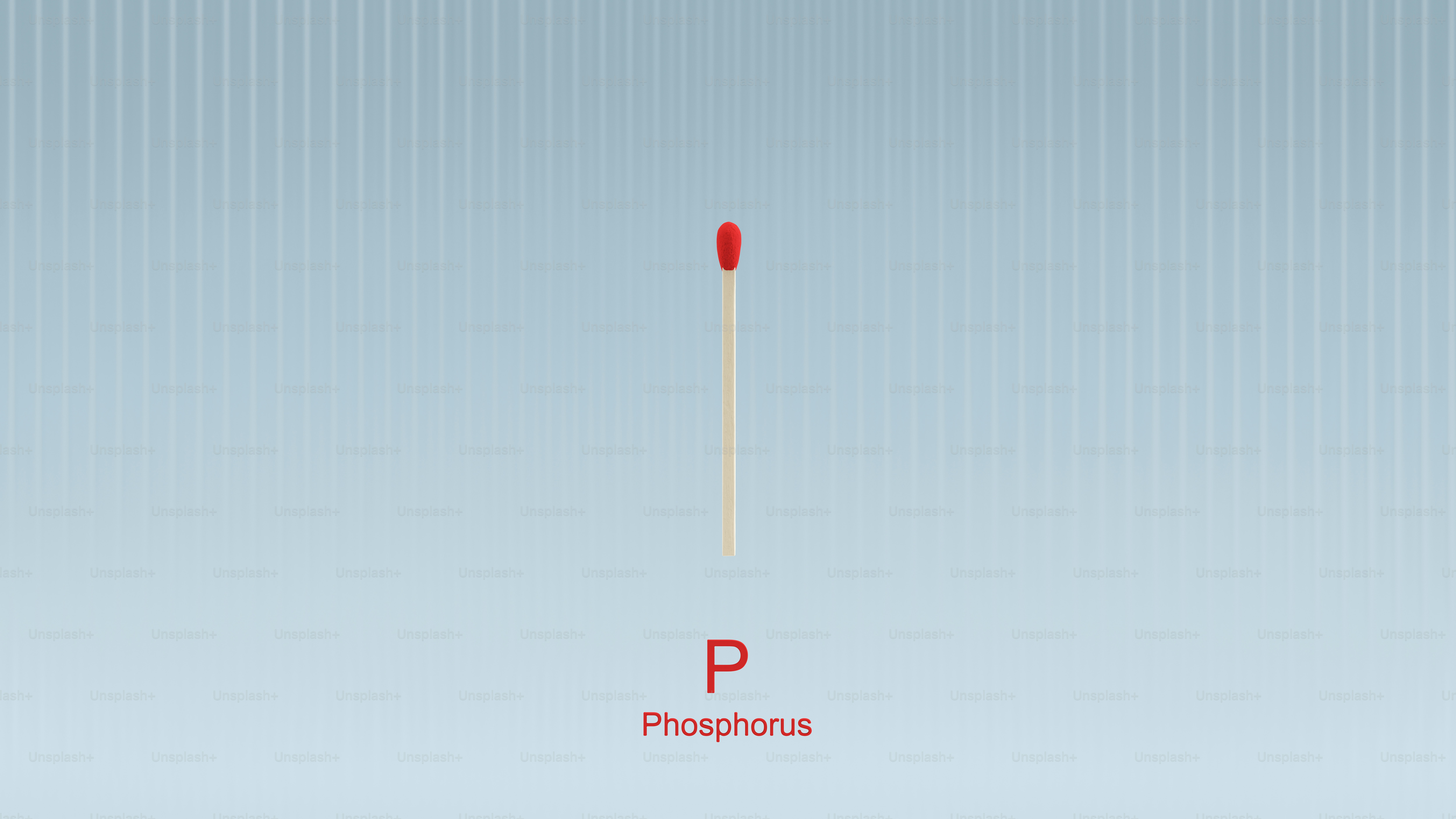 A match symbolizes the element phosphorus, p.