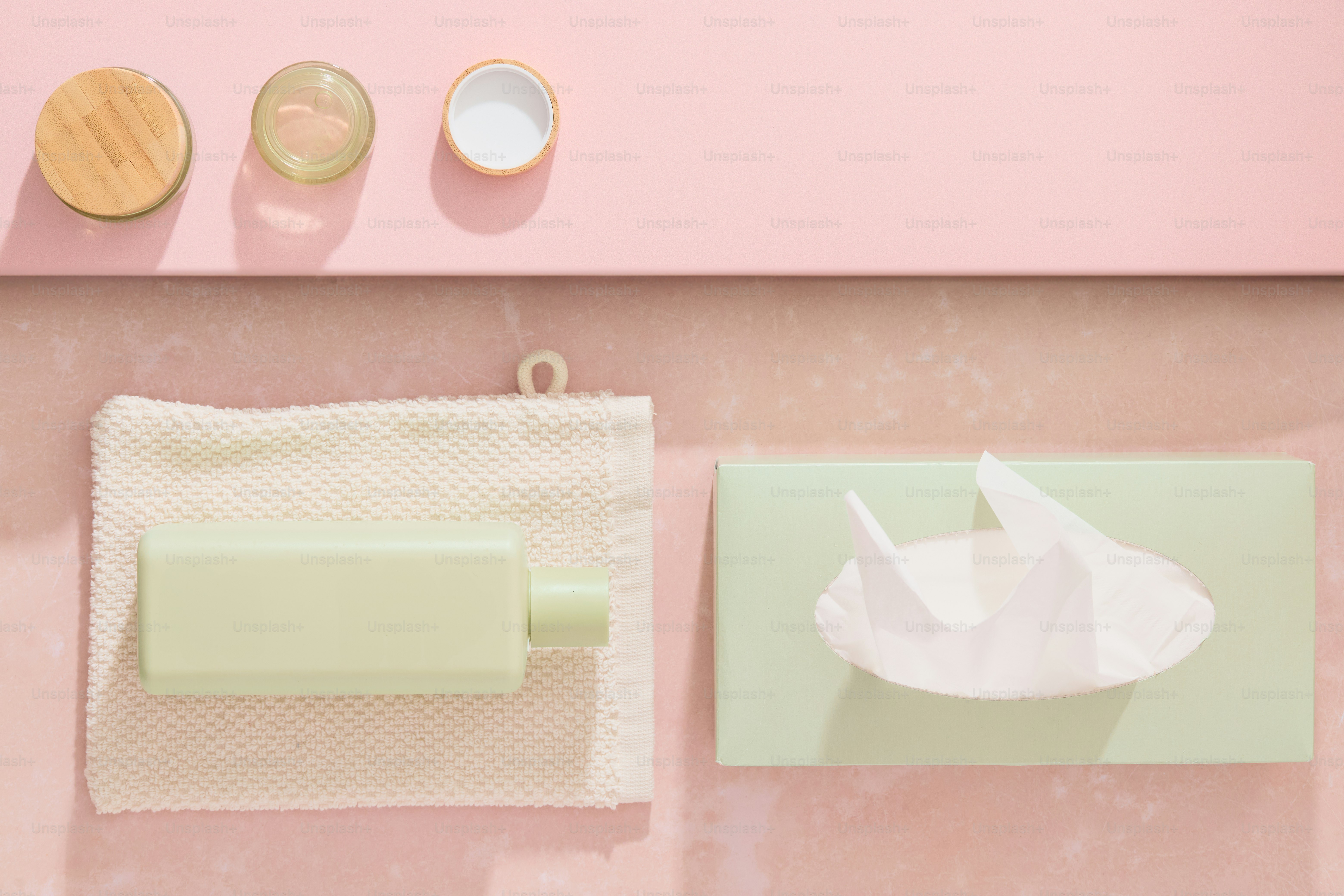  Portable skincare essentials arranged for a travel-friendly beauty routine