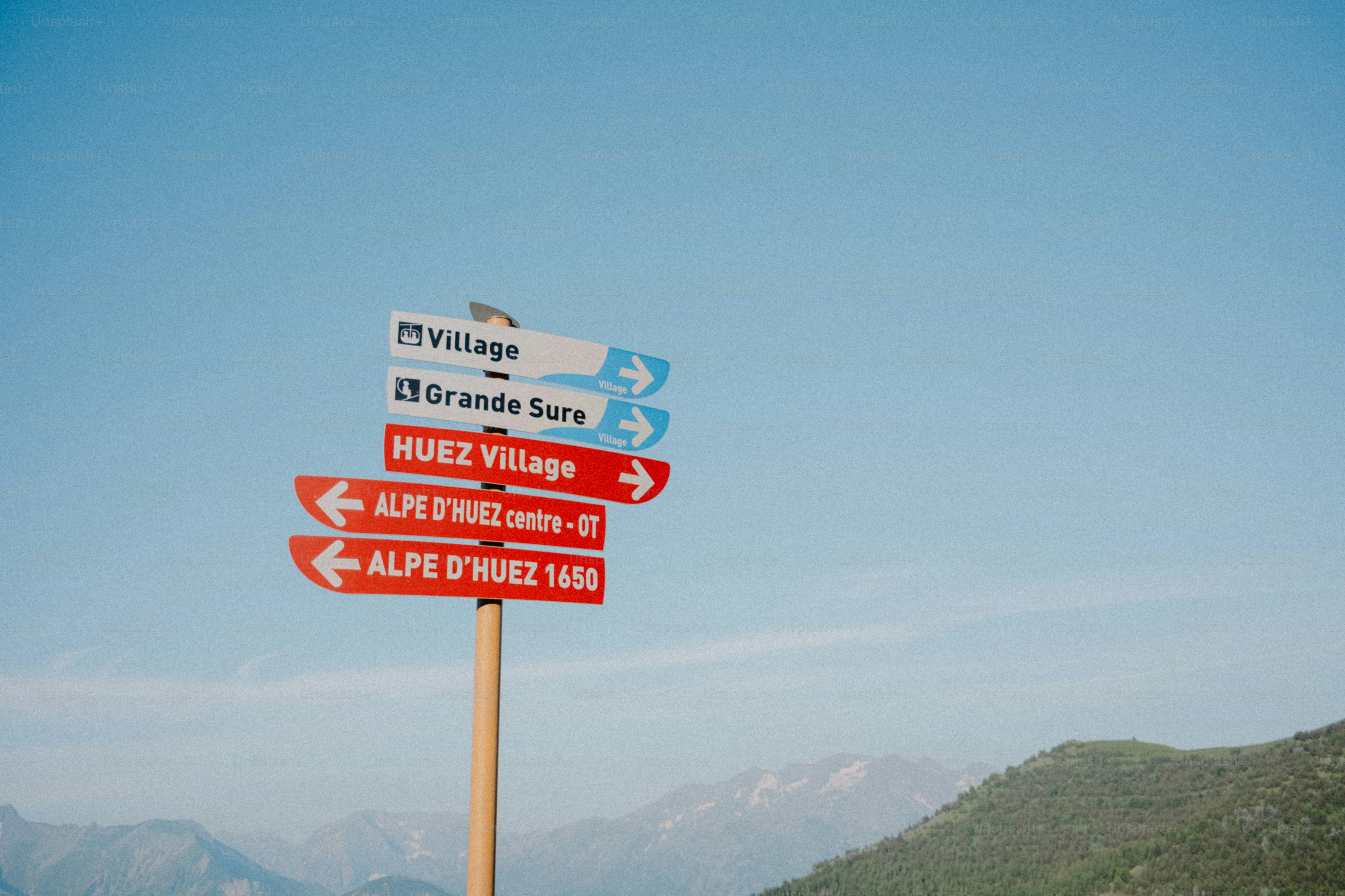 Signpost directs people toward the various destinations