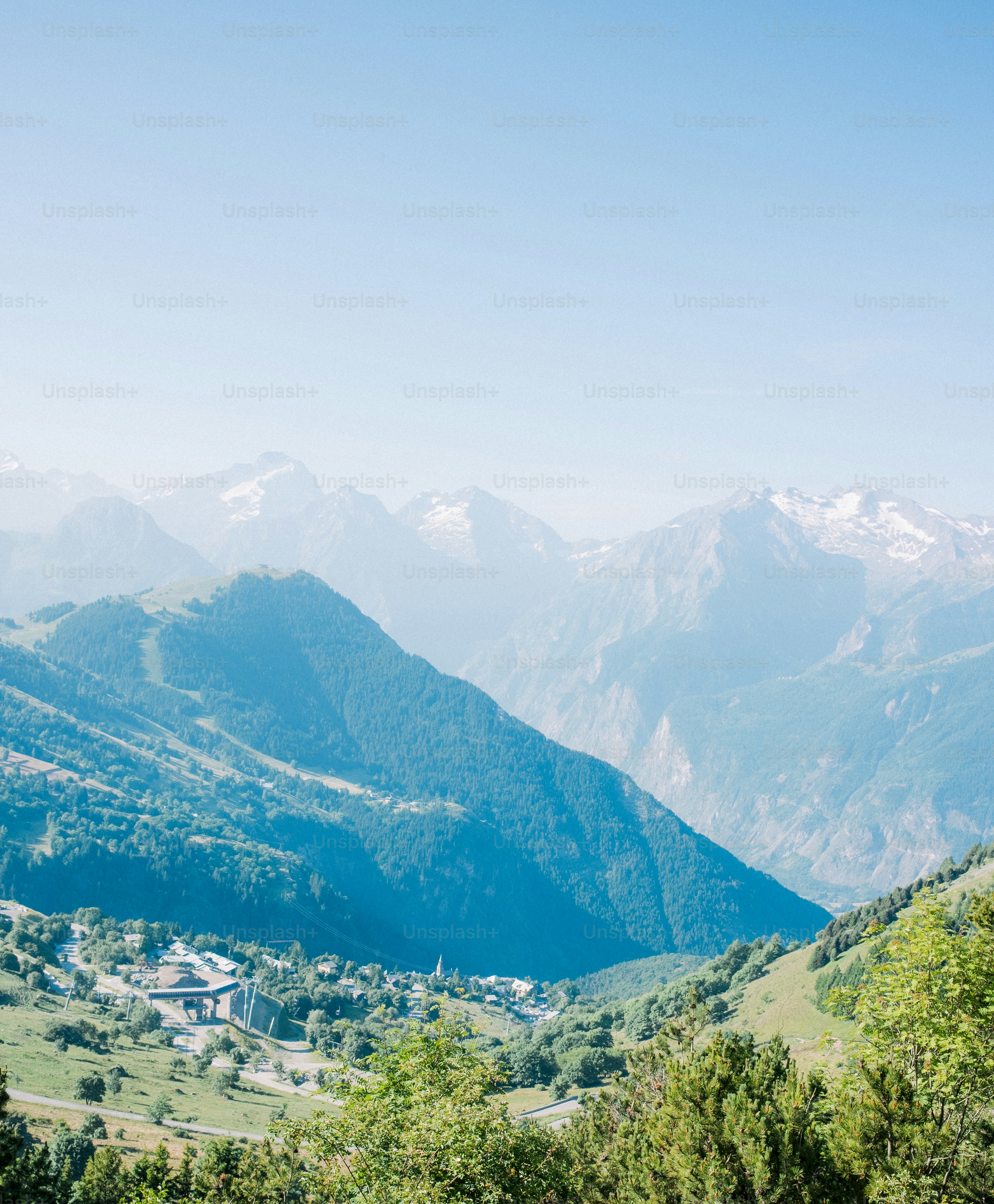 Majestic mountains meet a beautiful town.