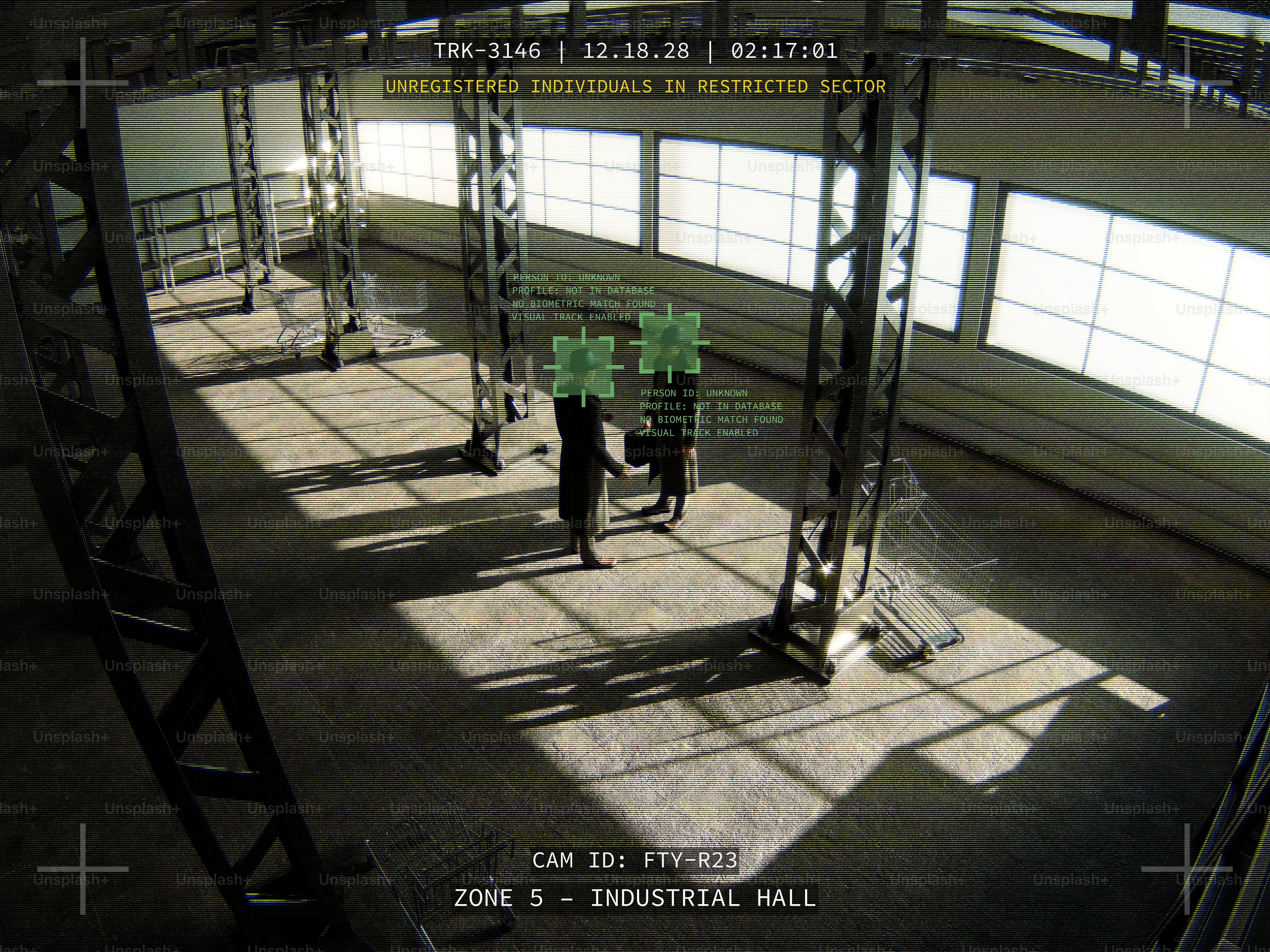 Nicht identifizierte Personen befinden sich in einem eingeschränkten Bereich.