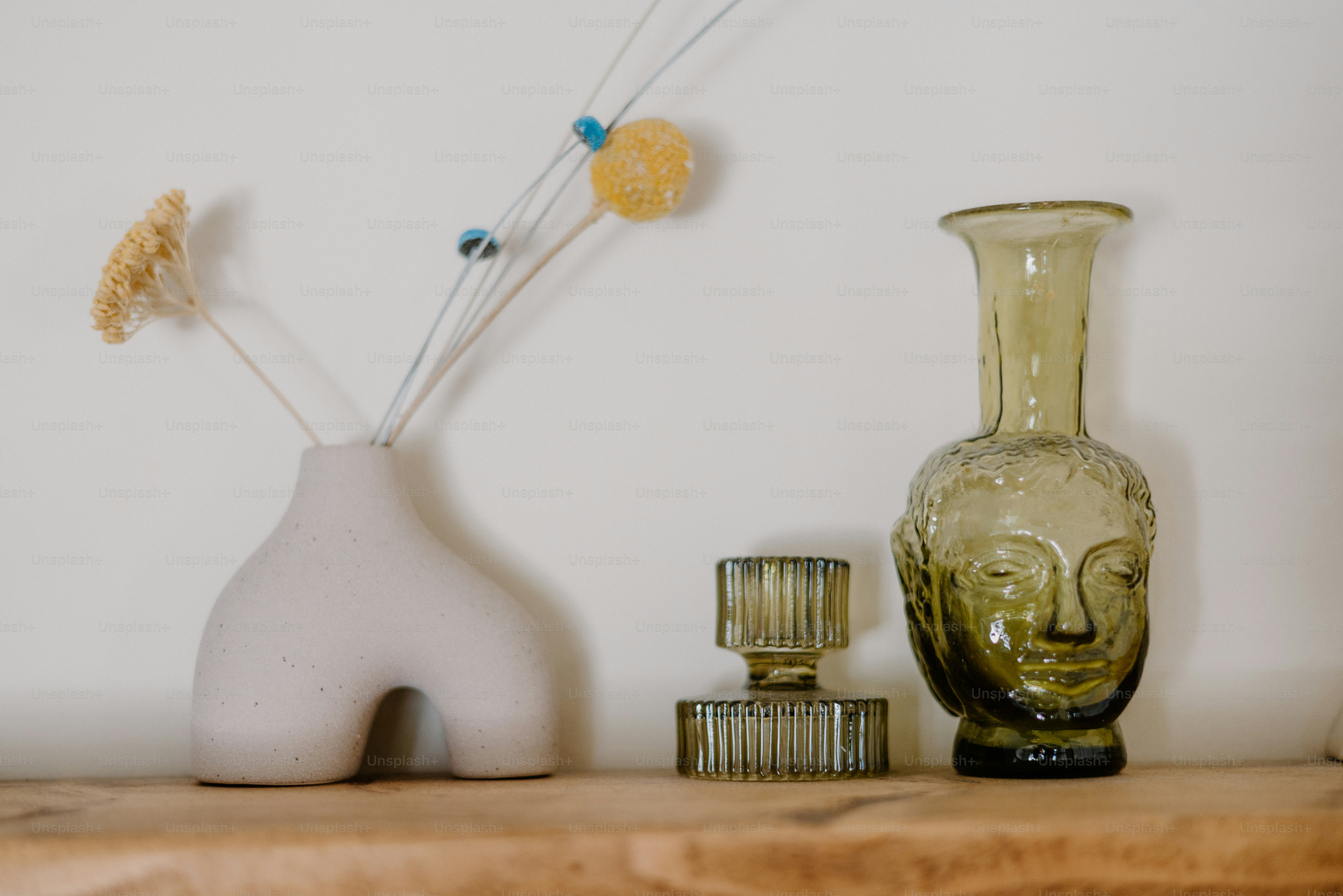 vase on shelf