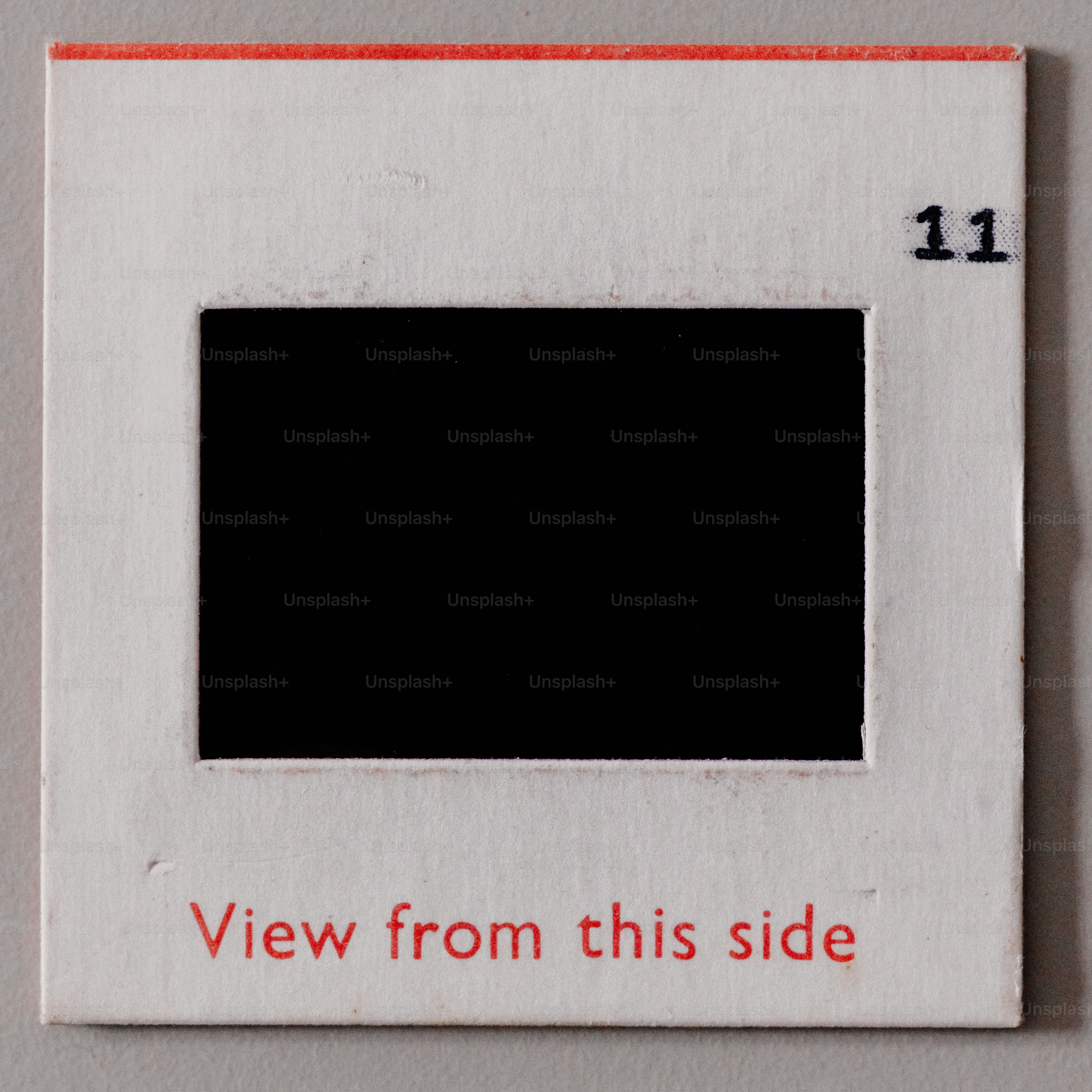 A blank slide is ready for projection.