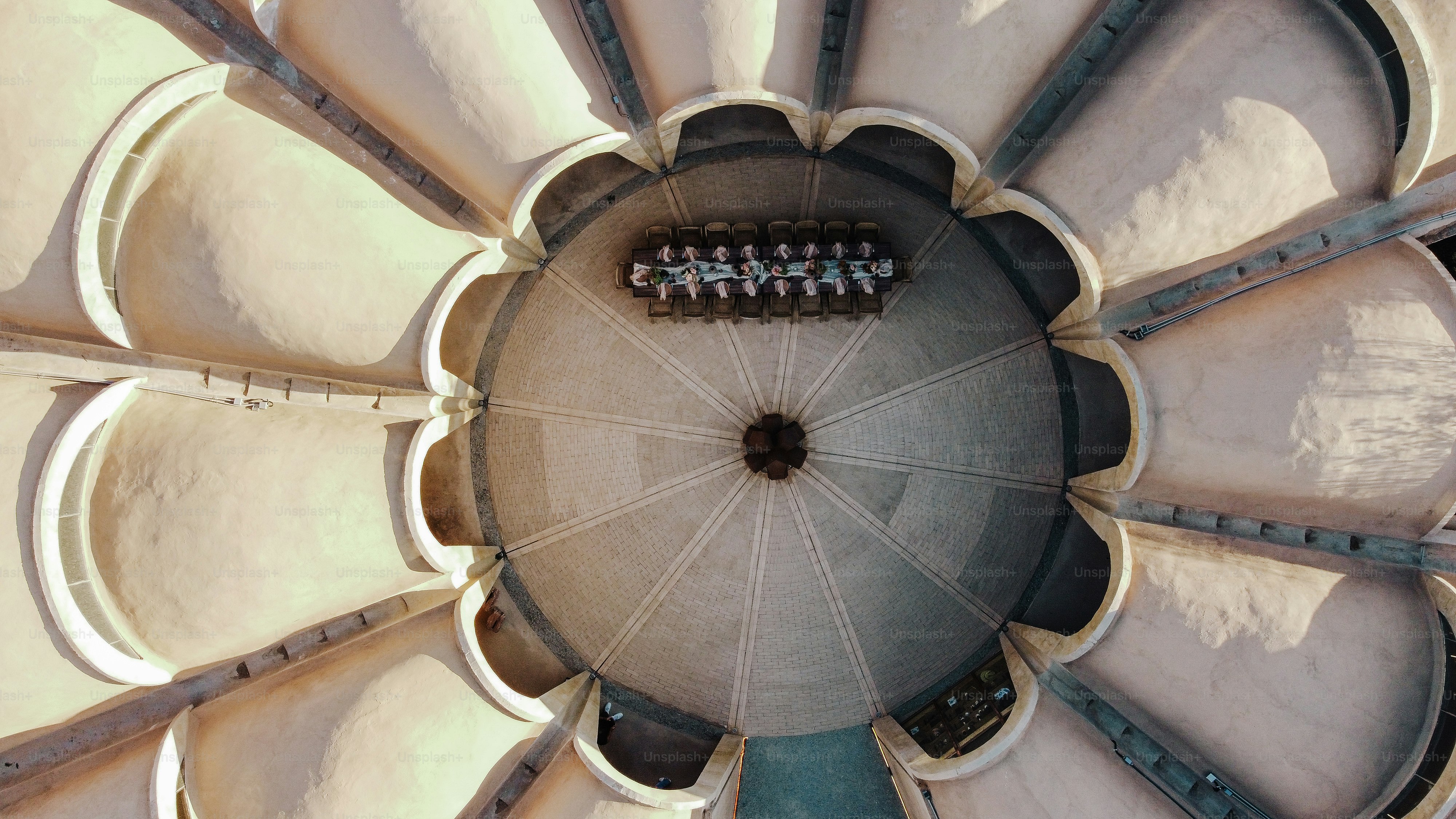 Overhead view of a beautiful dome.