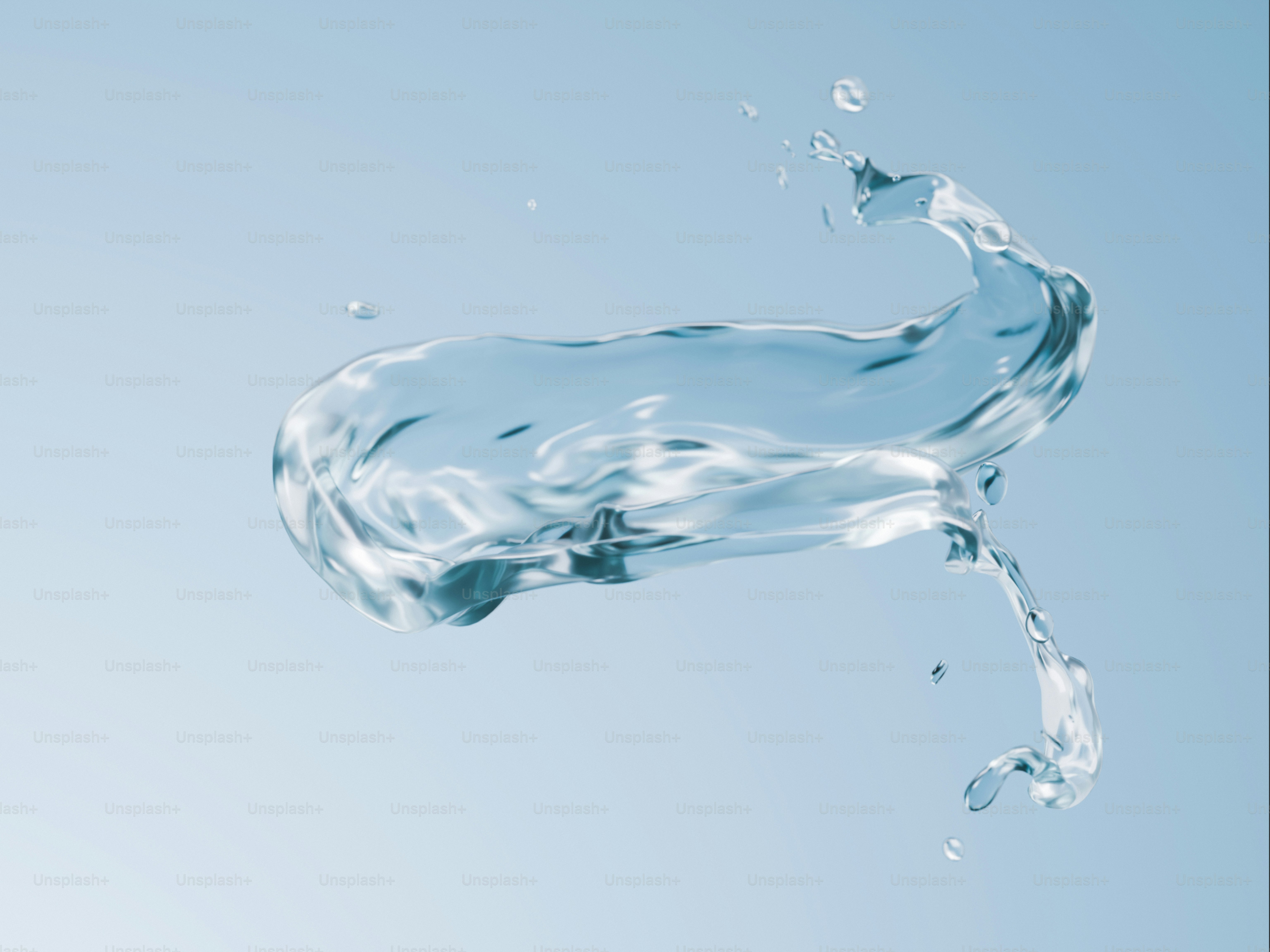 Water is splashing in the air.