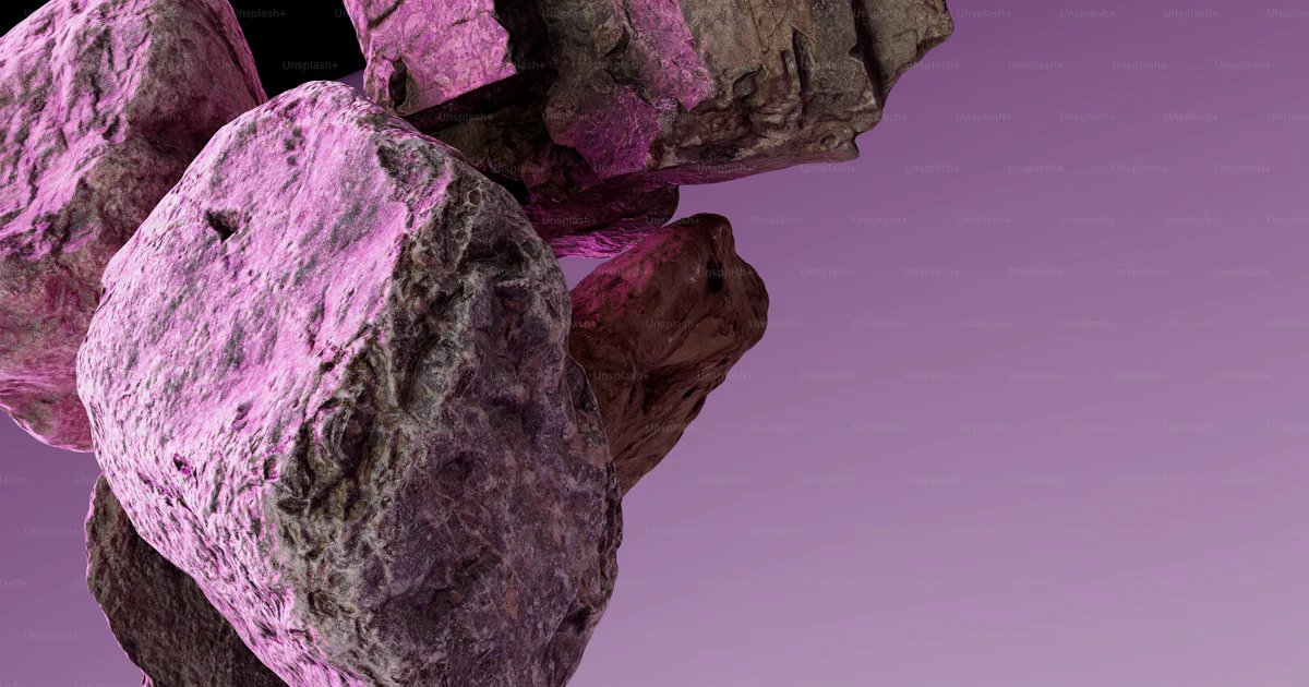 Pink Outside Rocks Pink rocks appear to be floating against a gradient. photo – Wallpaper ...