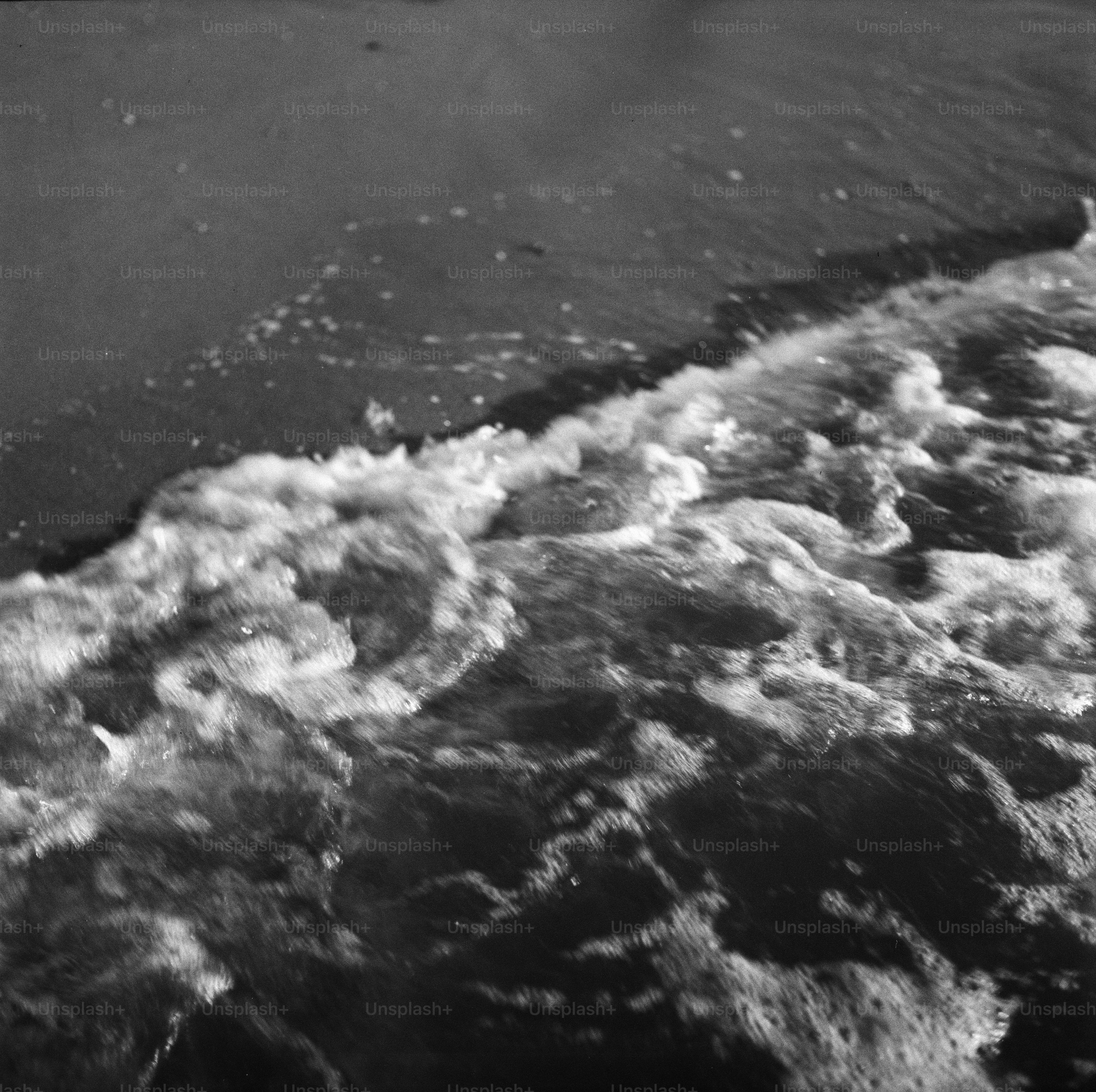 Foamy waves crash onto the shore.