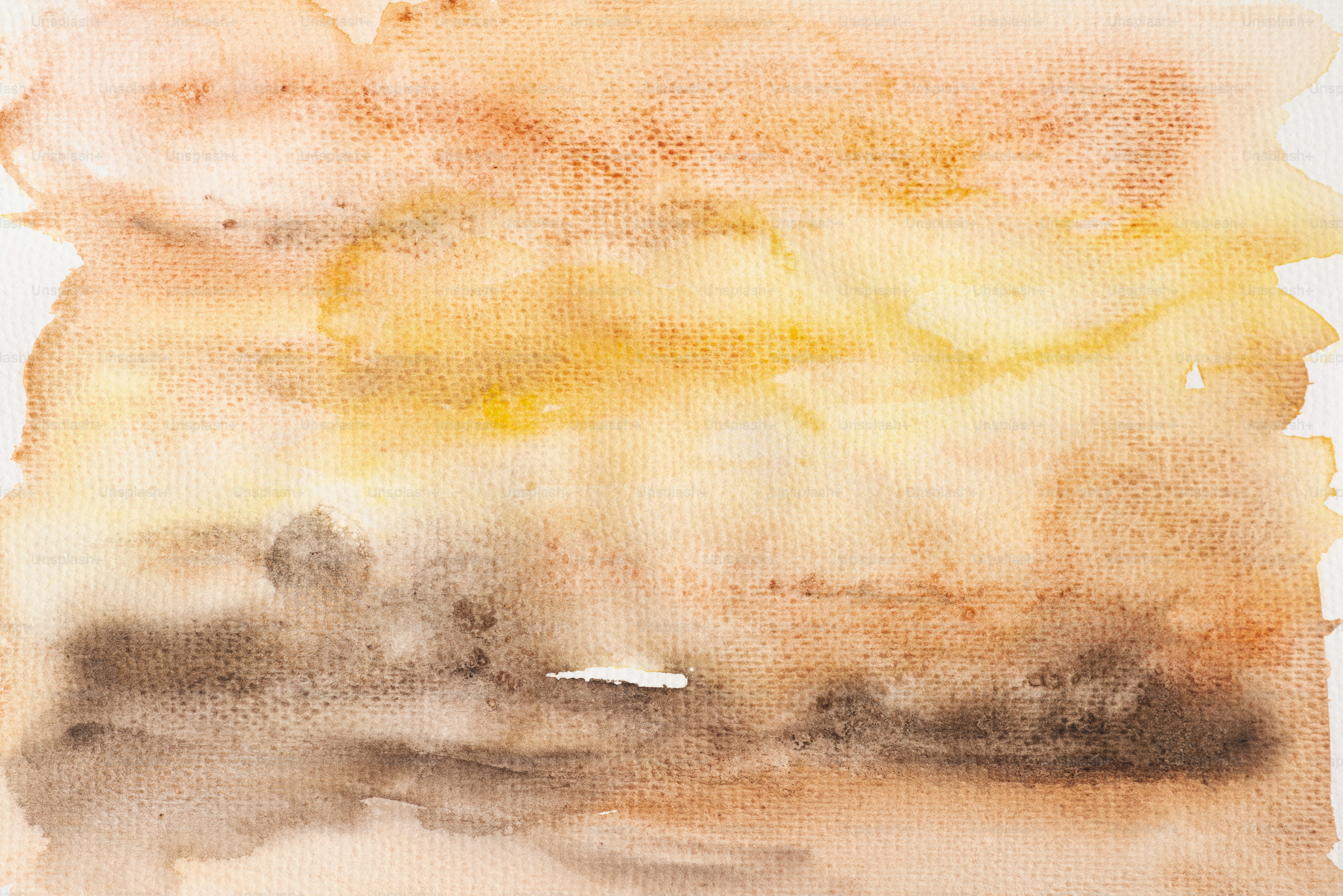 Aquarellfarben zeigen warme Farbtöne.