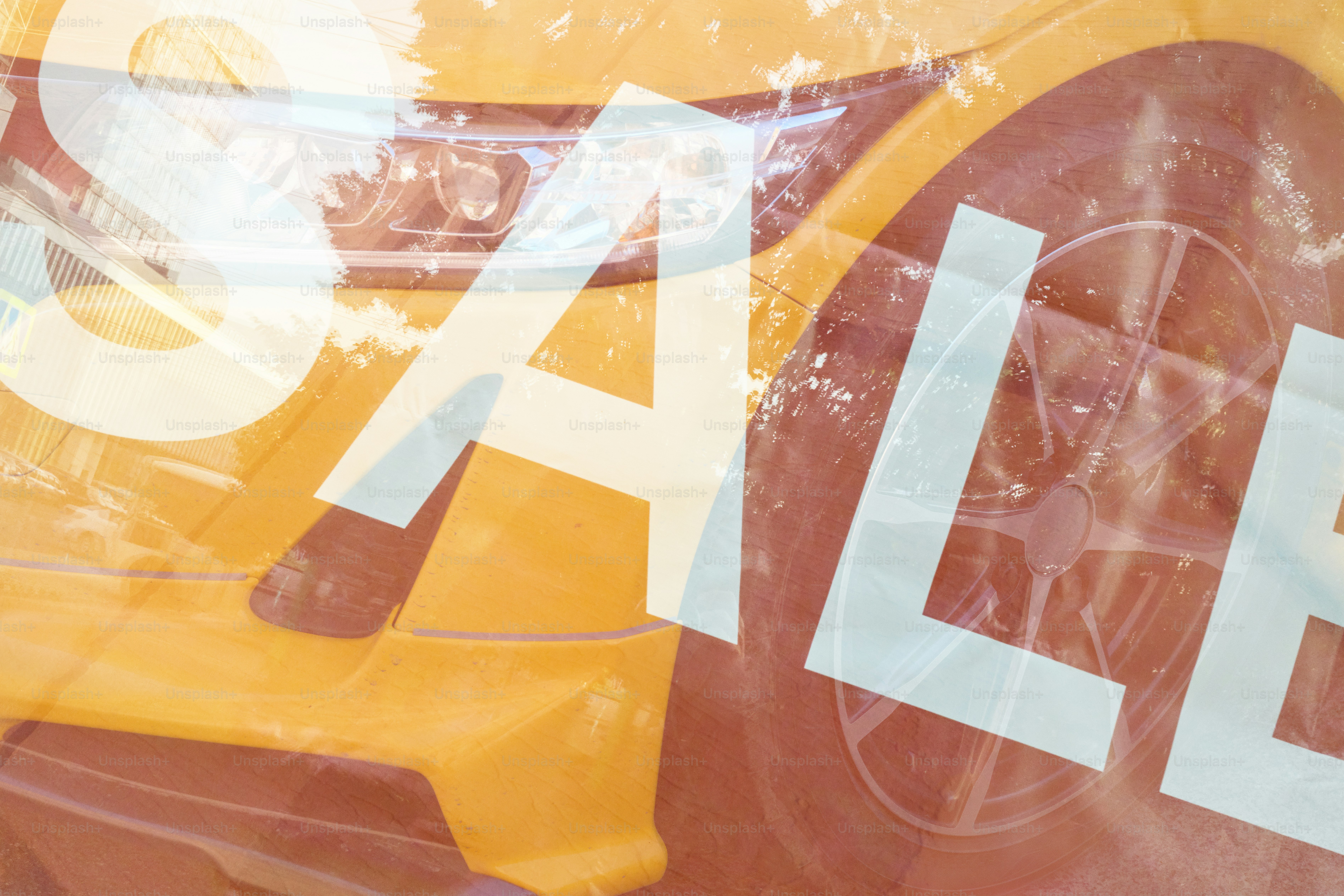 The word "sale" is on the object.