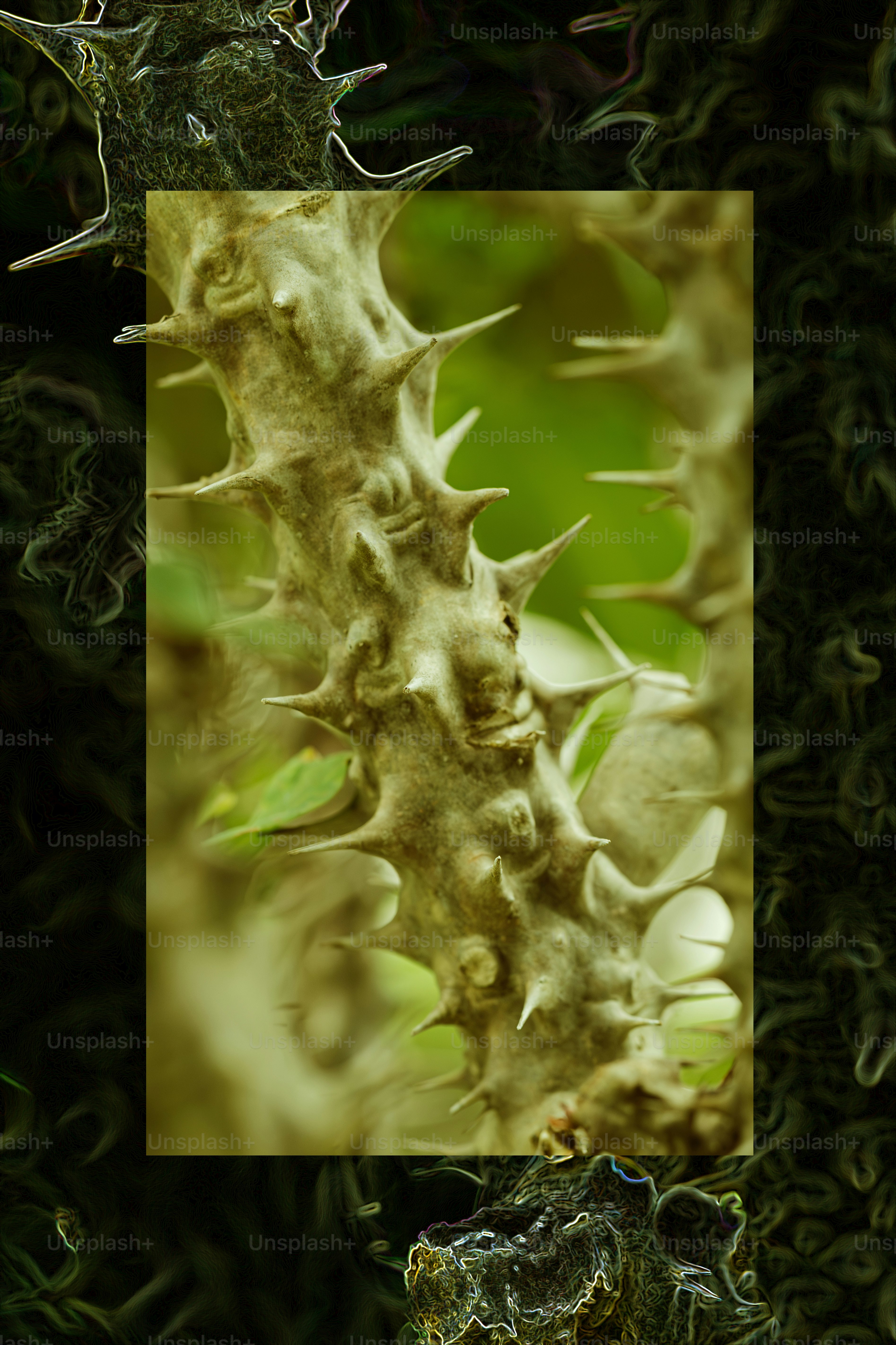 鋭いトゲのあるとげのある植物の茎。の写真 – Unsplashの壁紙の画像