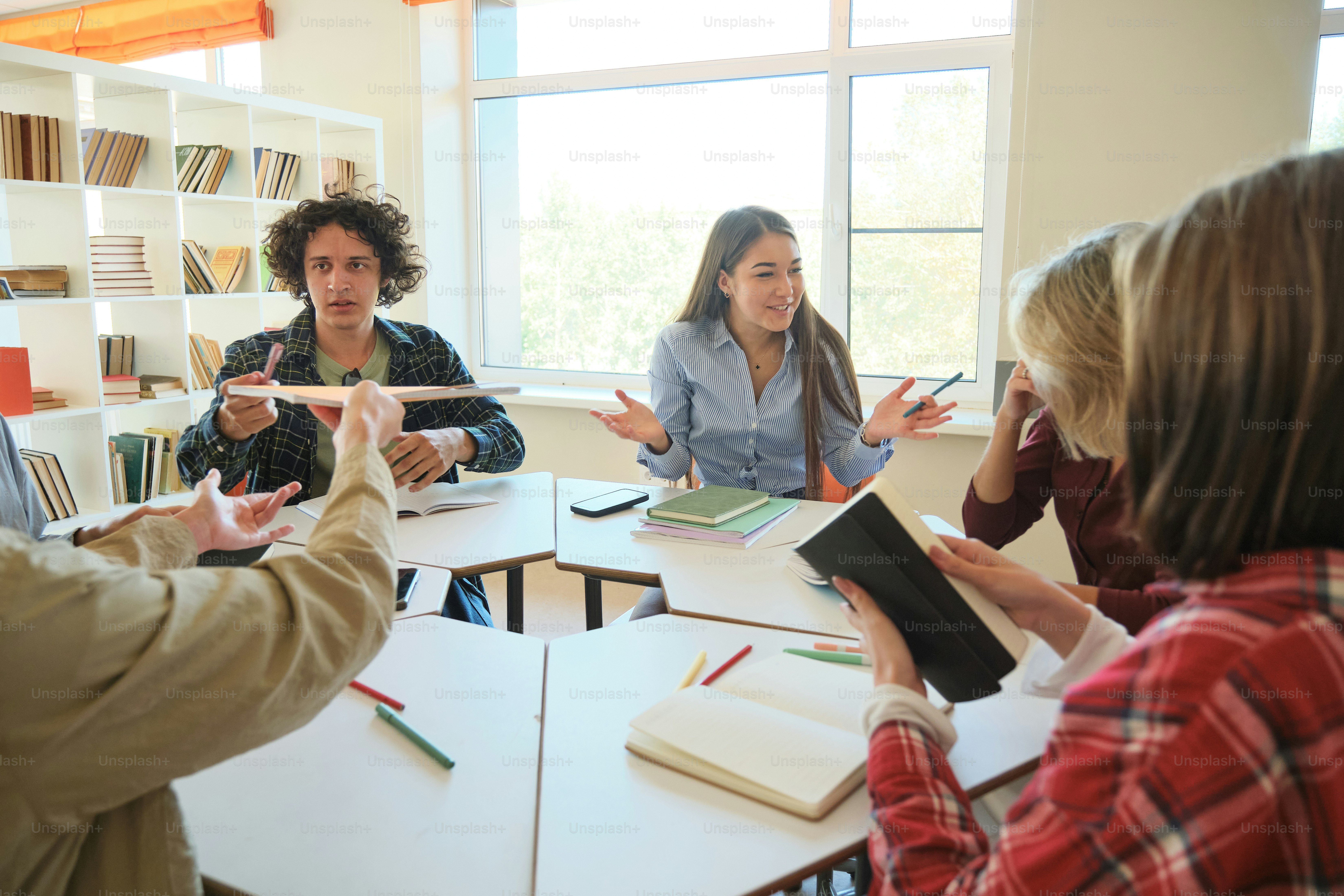 Students are studying together in a classroom. photo – Education Image ...