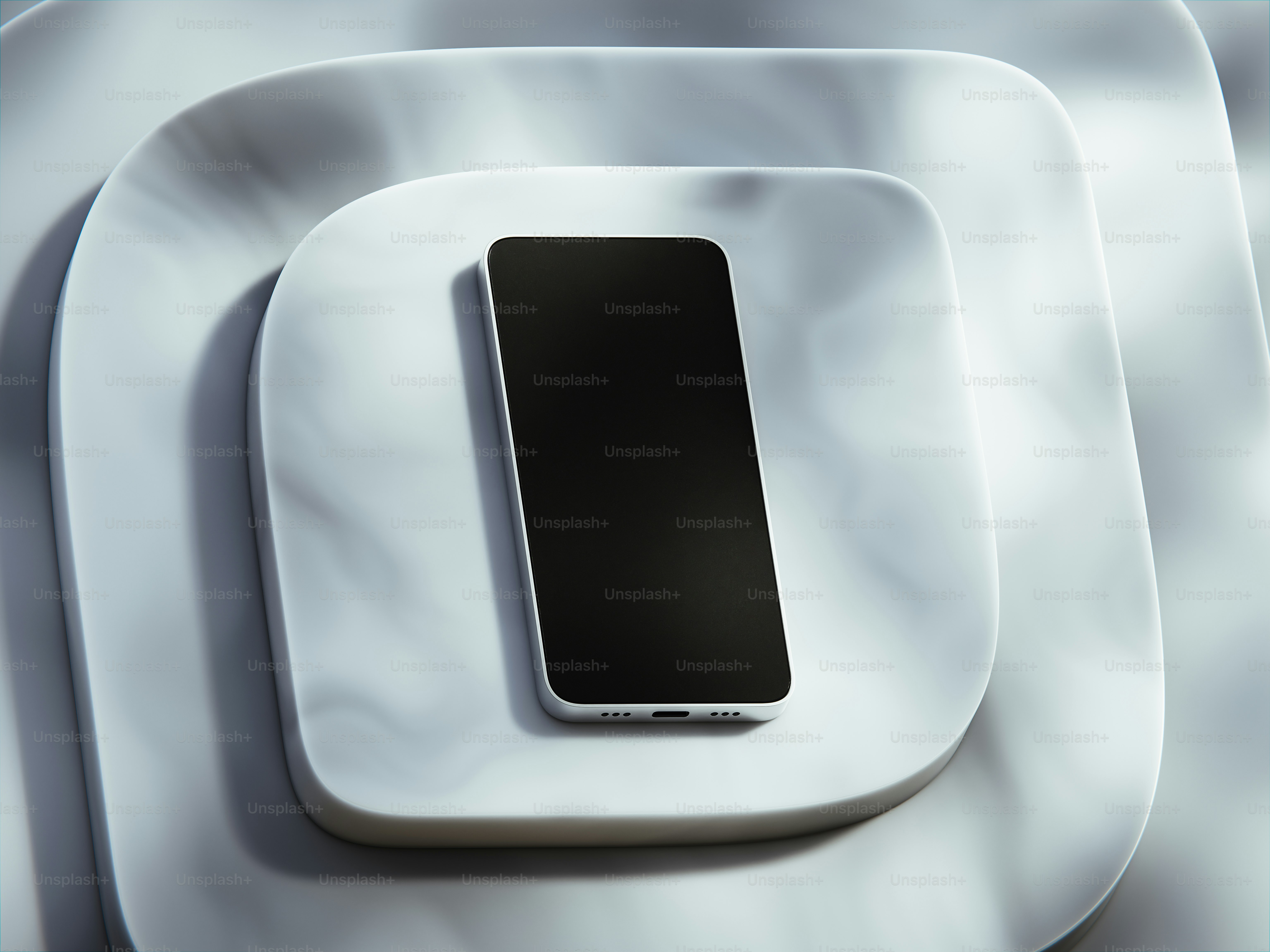 A smartphone rests on a smooth, abstract surface. photo – Wallpaper ...