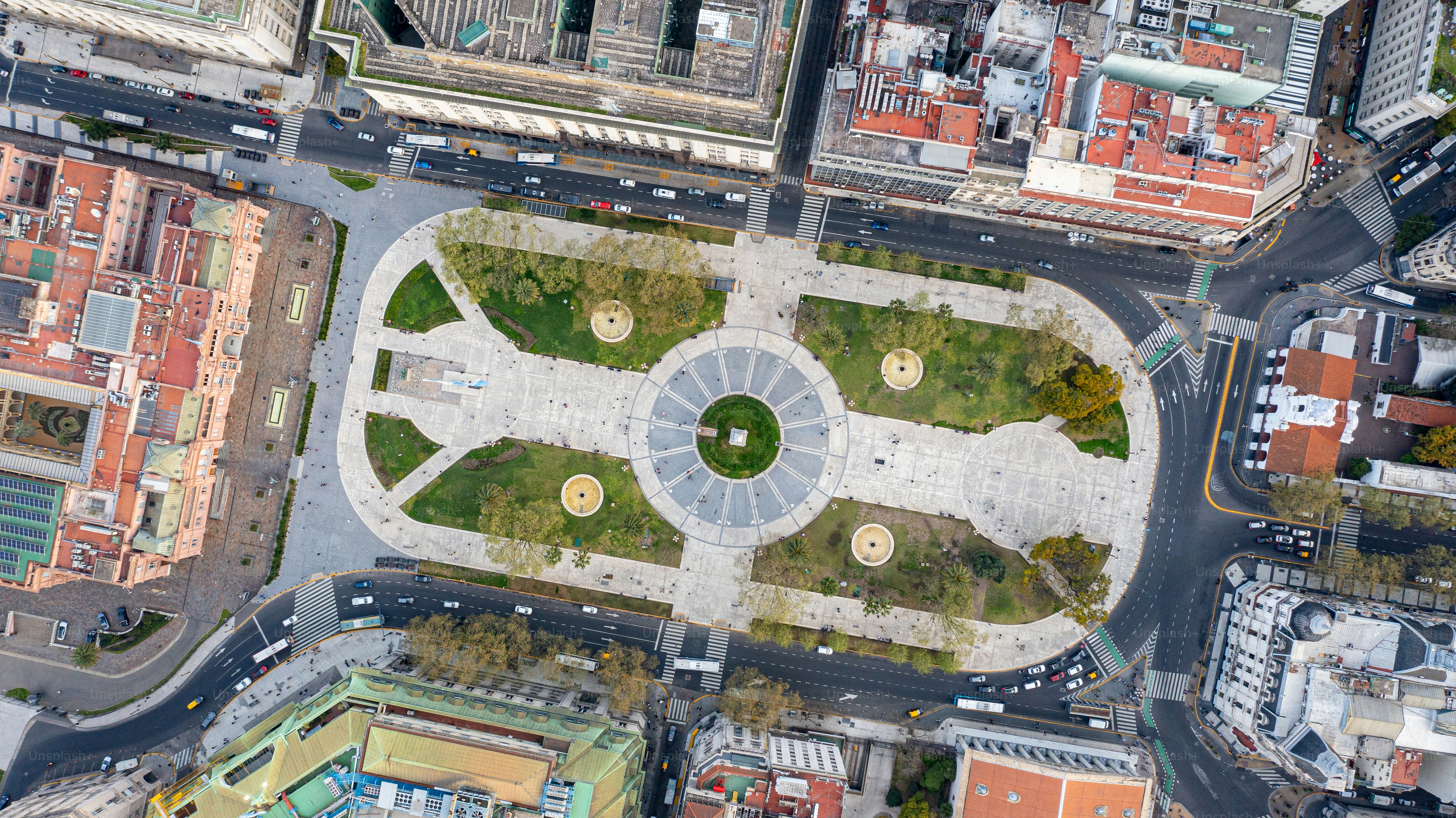 Antena da Plaza de Mayo e da Casa Rosada em Buenos Aires, Argentina