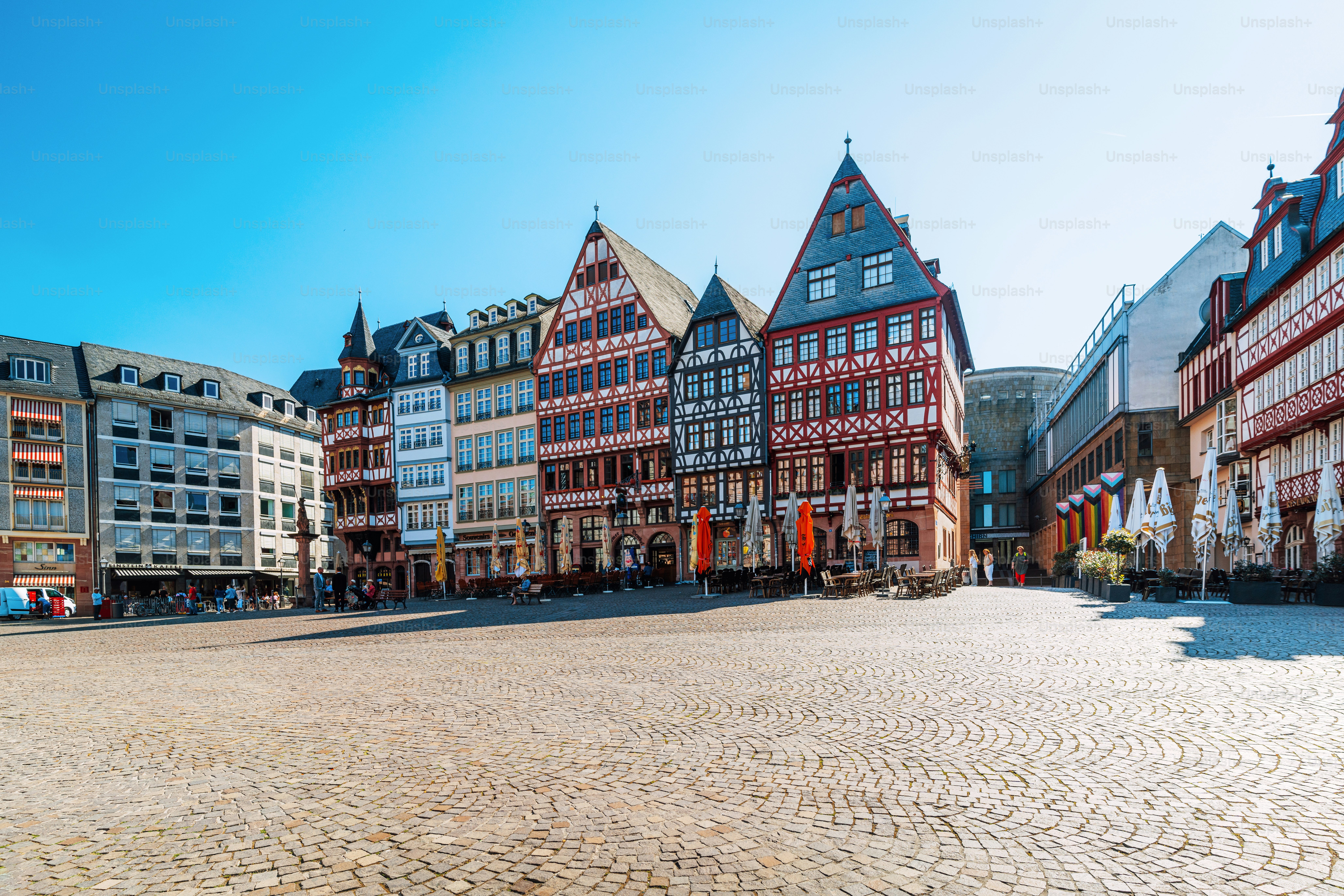 The old town in Frankfurt am Main in Hessen, Germany, Europe.