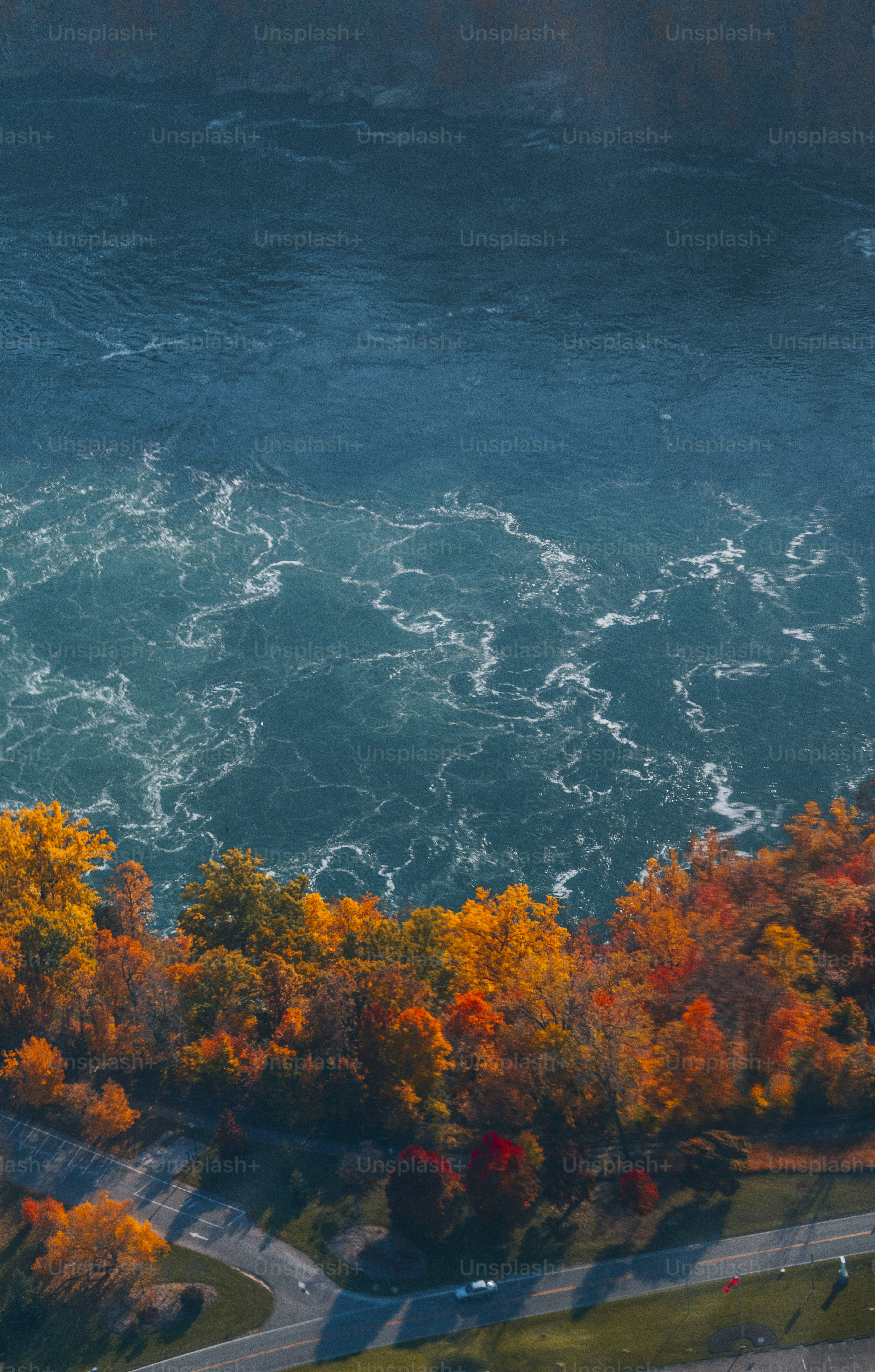 the water down from Niagara Falls