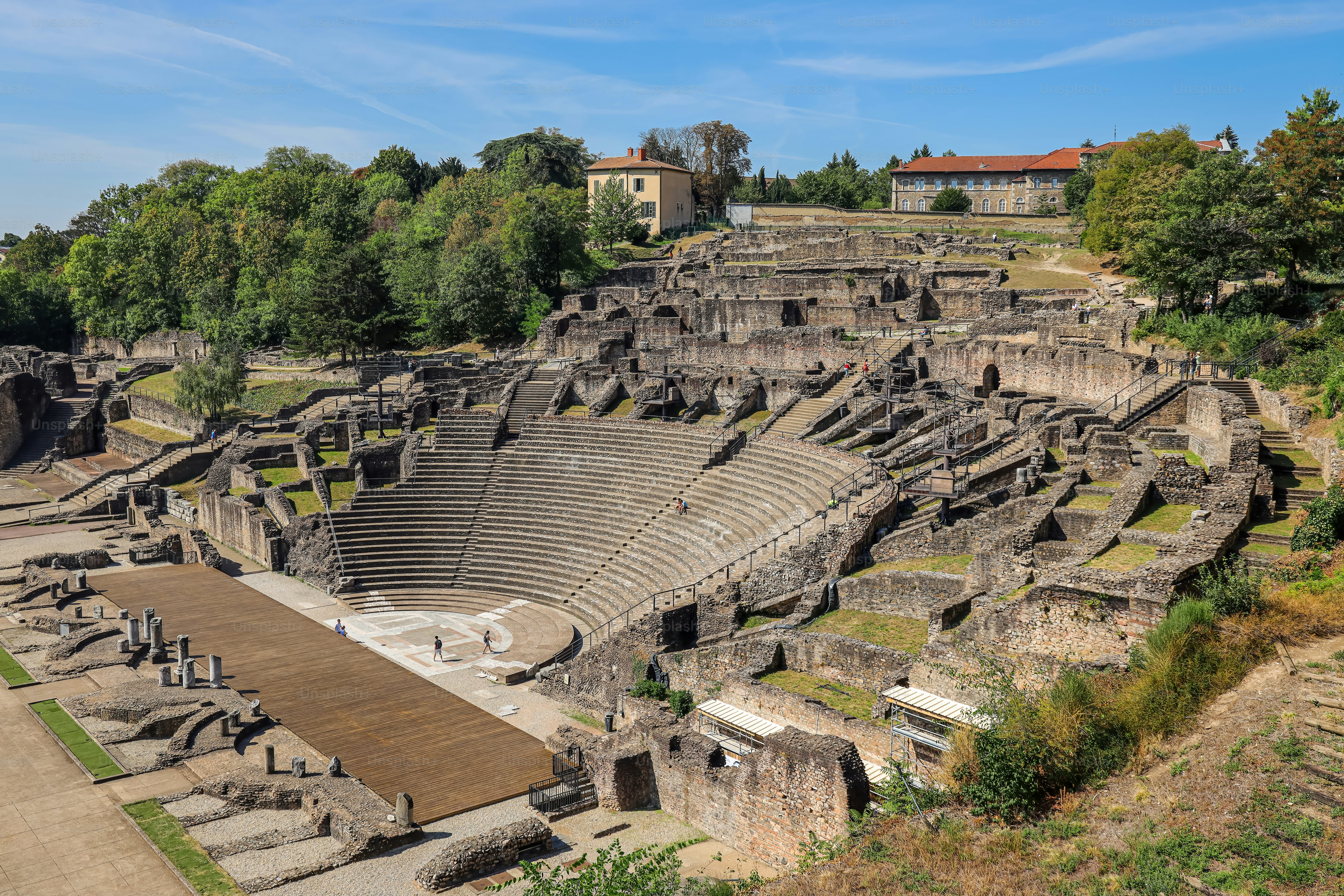 The substantial ruins of Roman theater now used for open -air concerts and festivals.