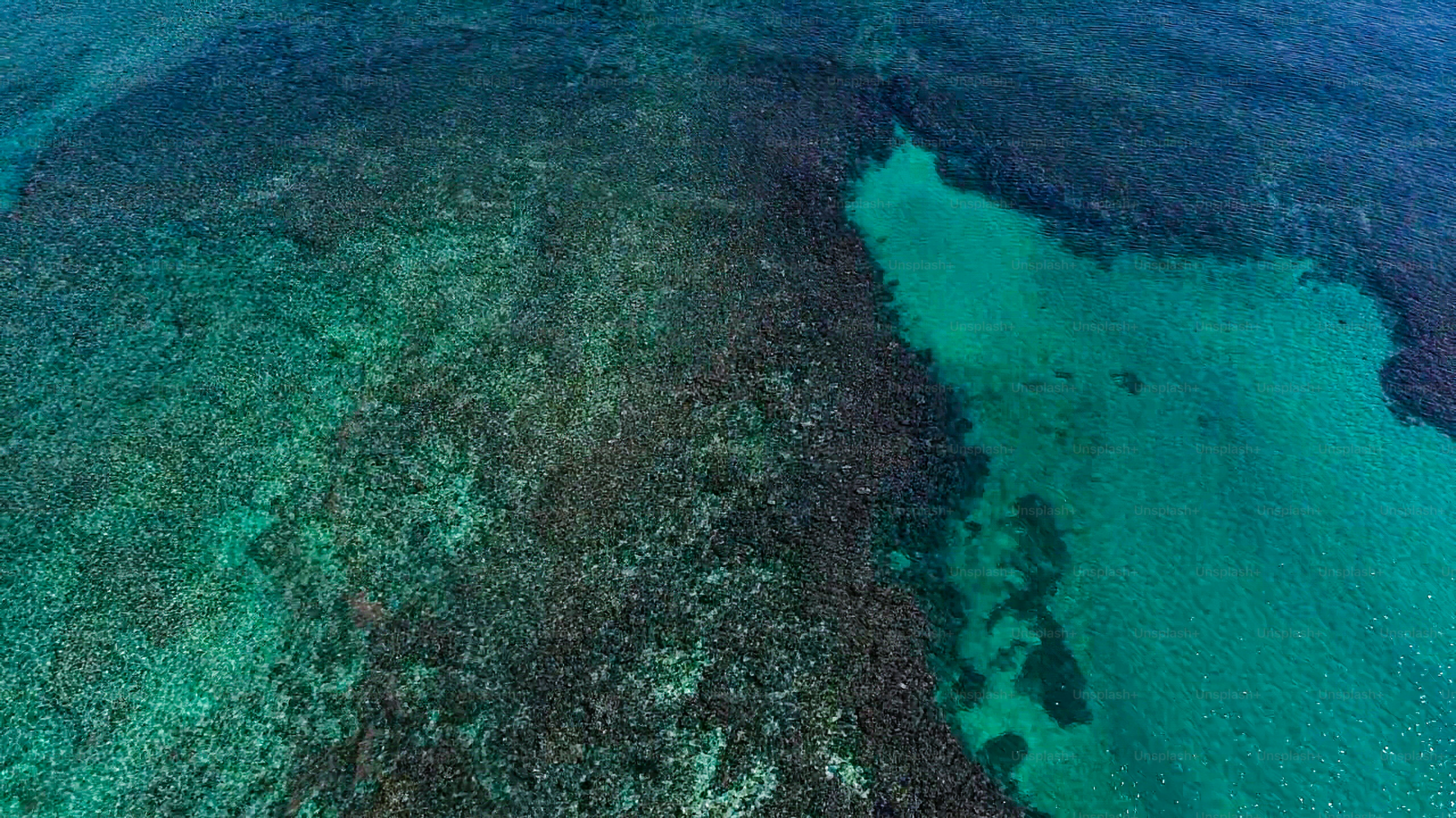 Aerial view of the sea near Bavaro Beach in the Dominican Republic