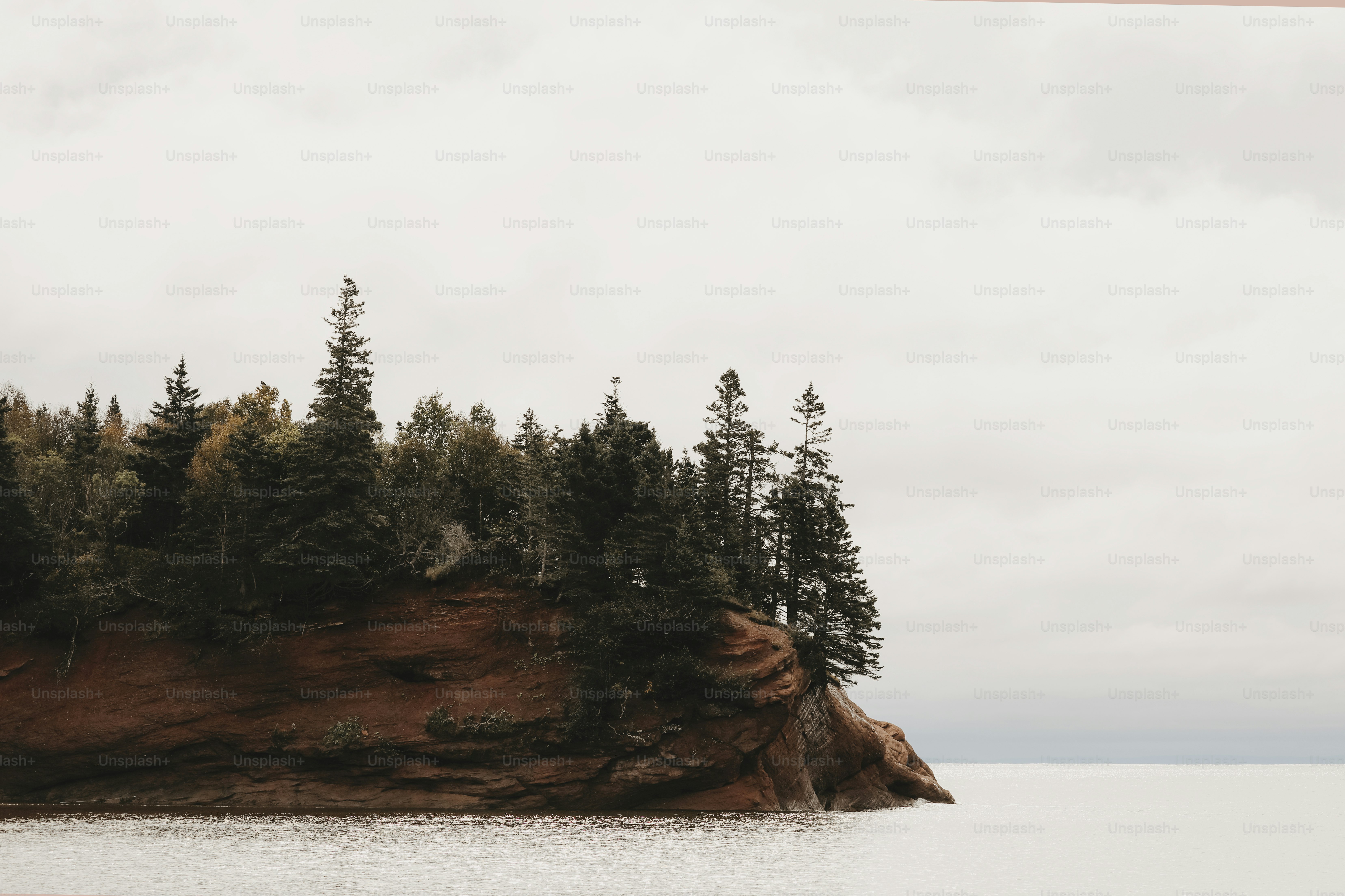 Una toma panorámica de la bahía de Fundy, Nuevo Brunswick.