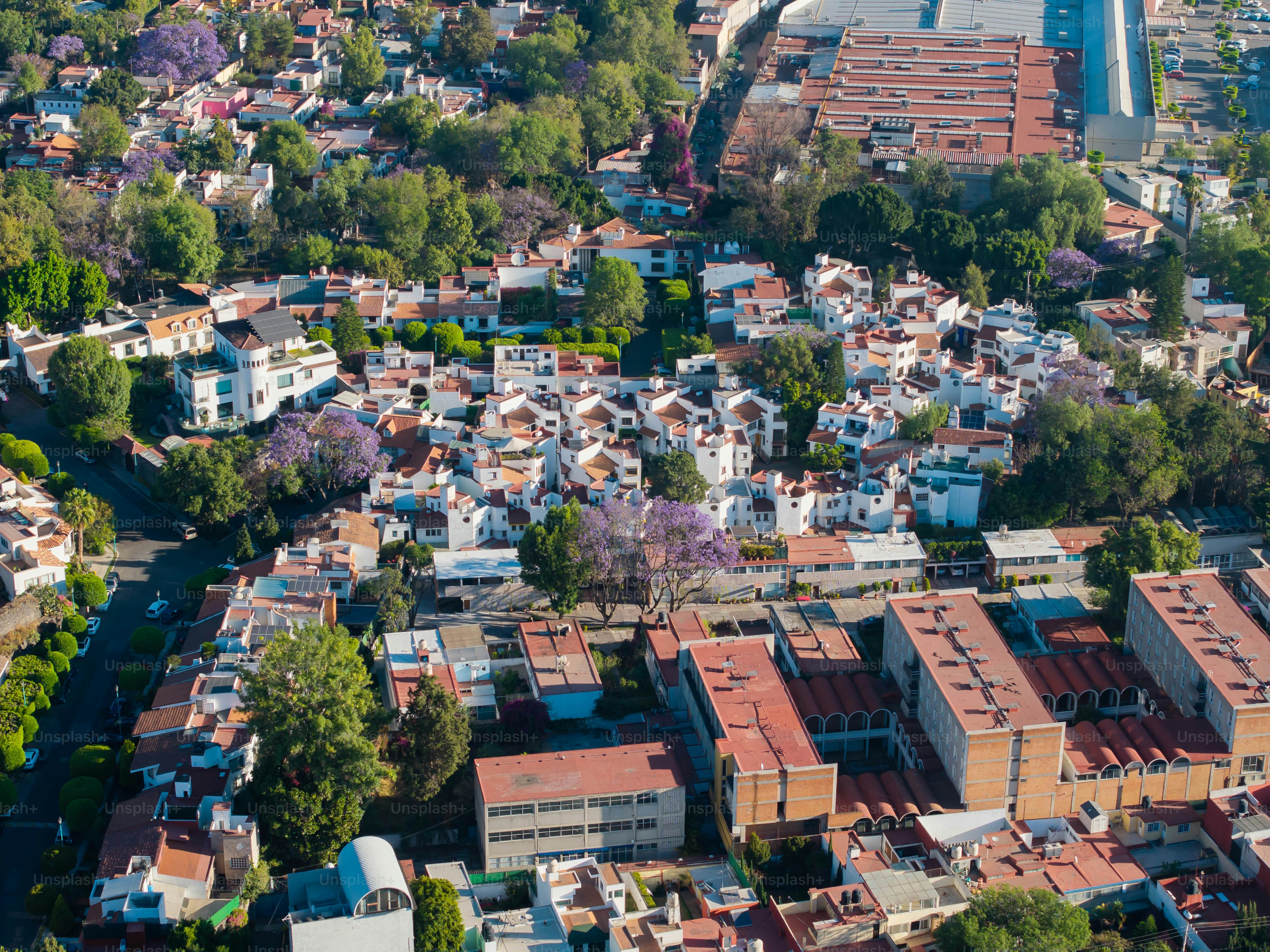 defaultAerial drone photography of diverse urban landscapes in southern Mexico City