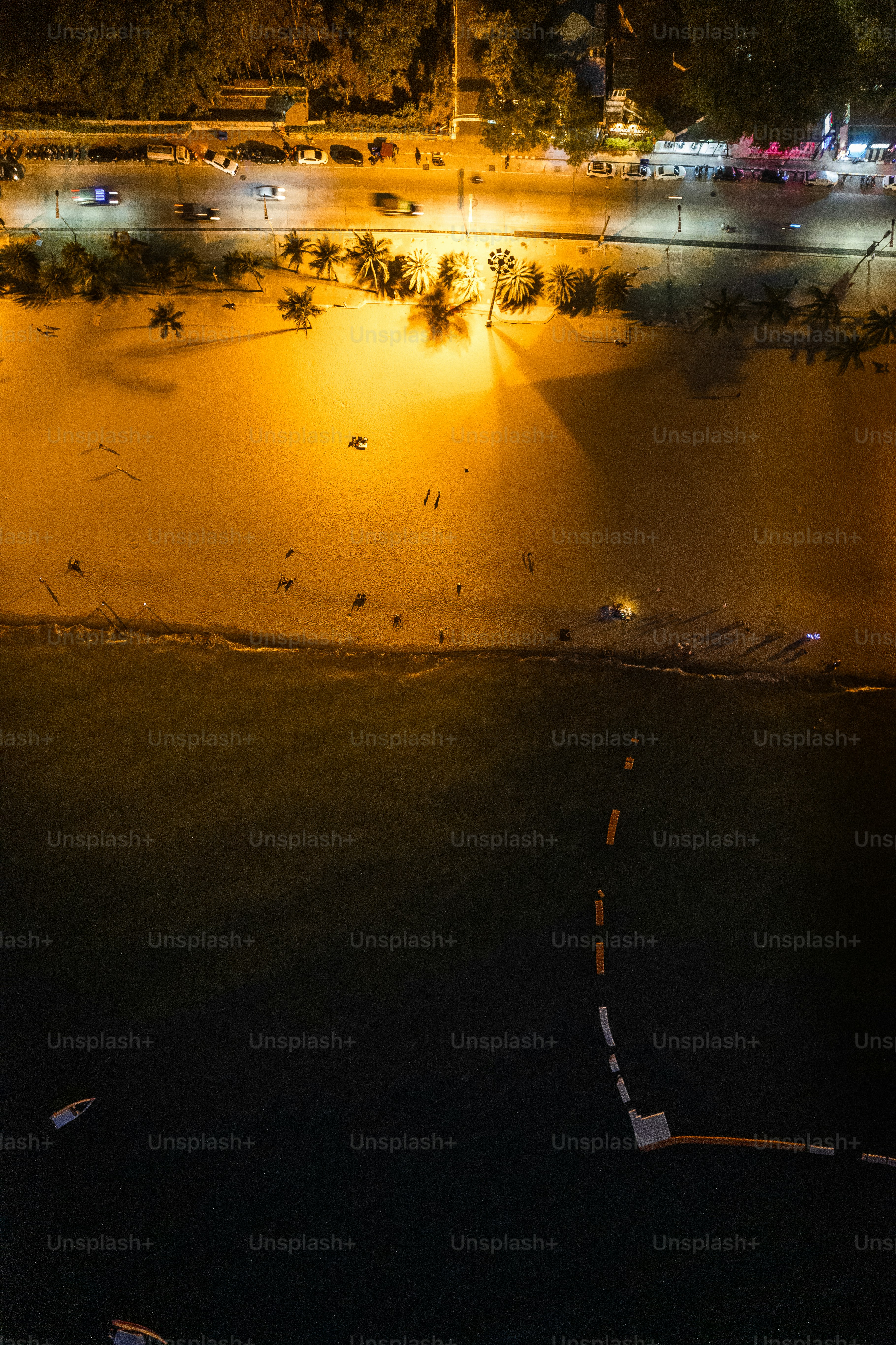 Aerial view of Central Pattaya beach in Chonburi, Thailand, south east asia