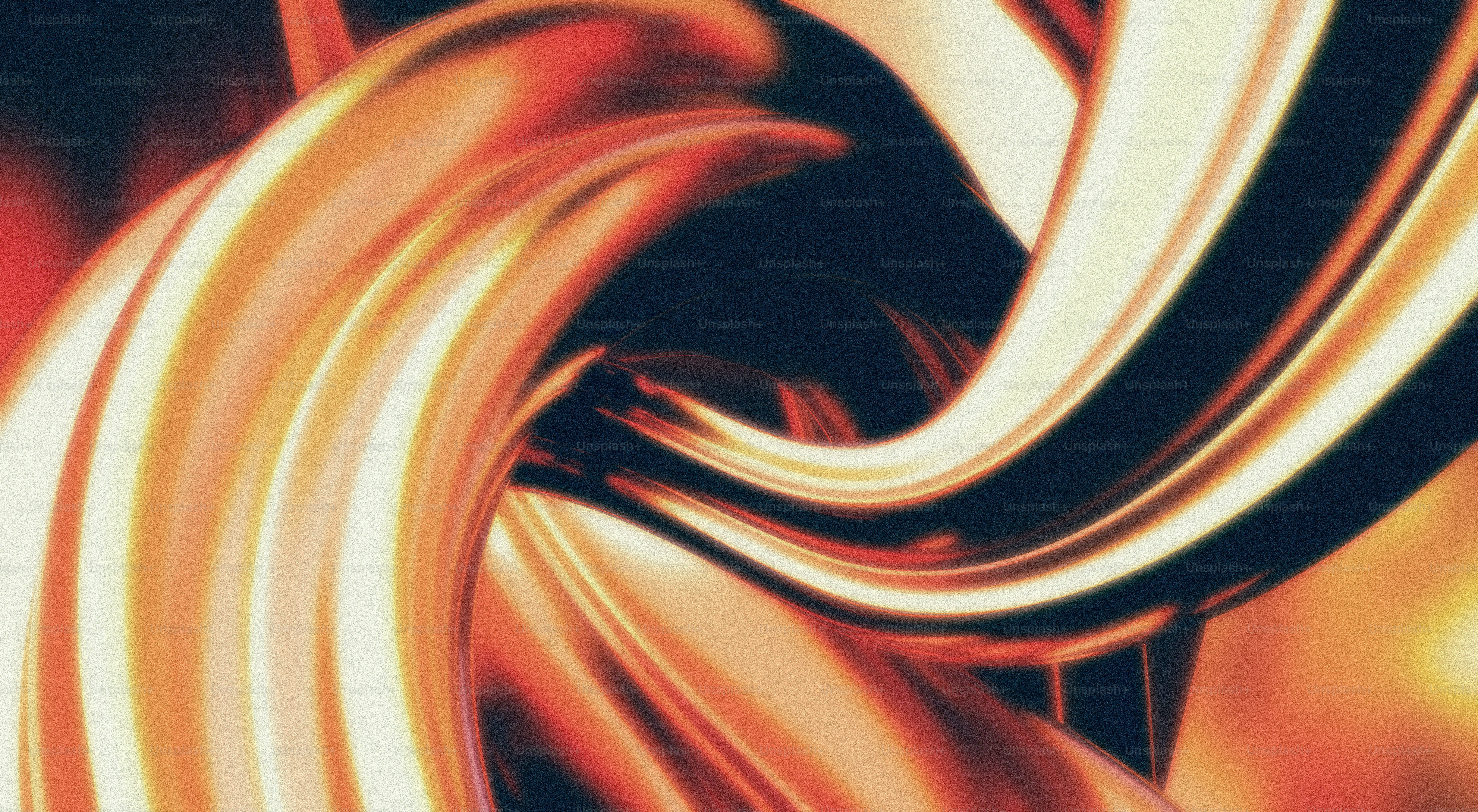 Twisted, bronze-like shapes create an abstract design.