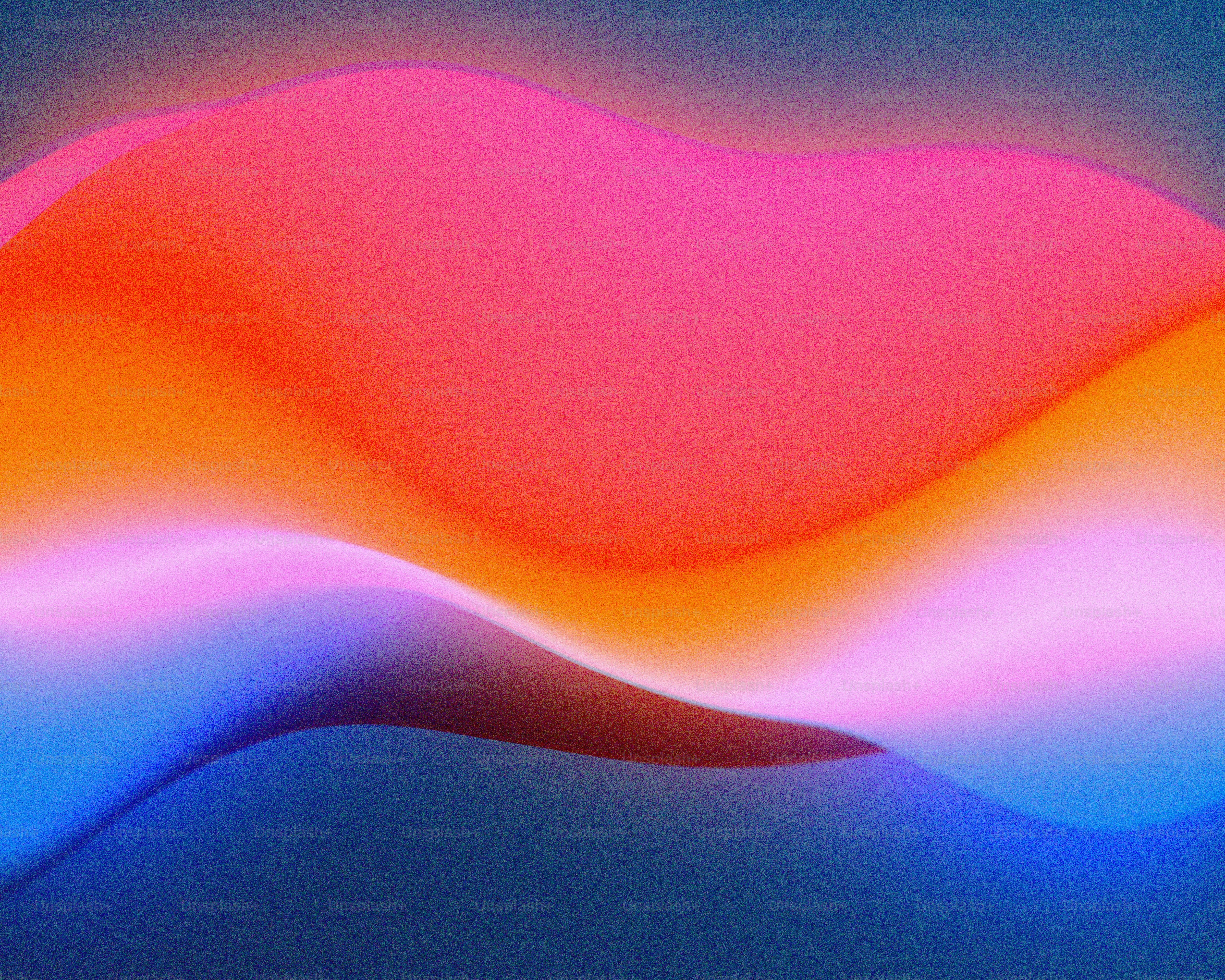 Colorful, wavy shapes blend in a textured background.