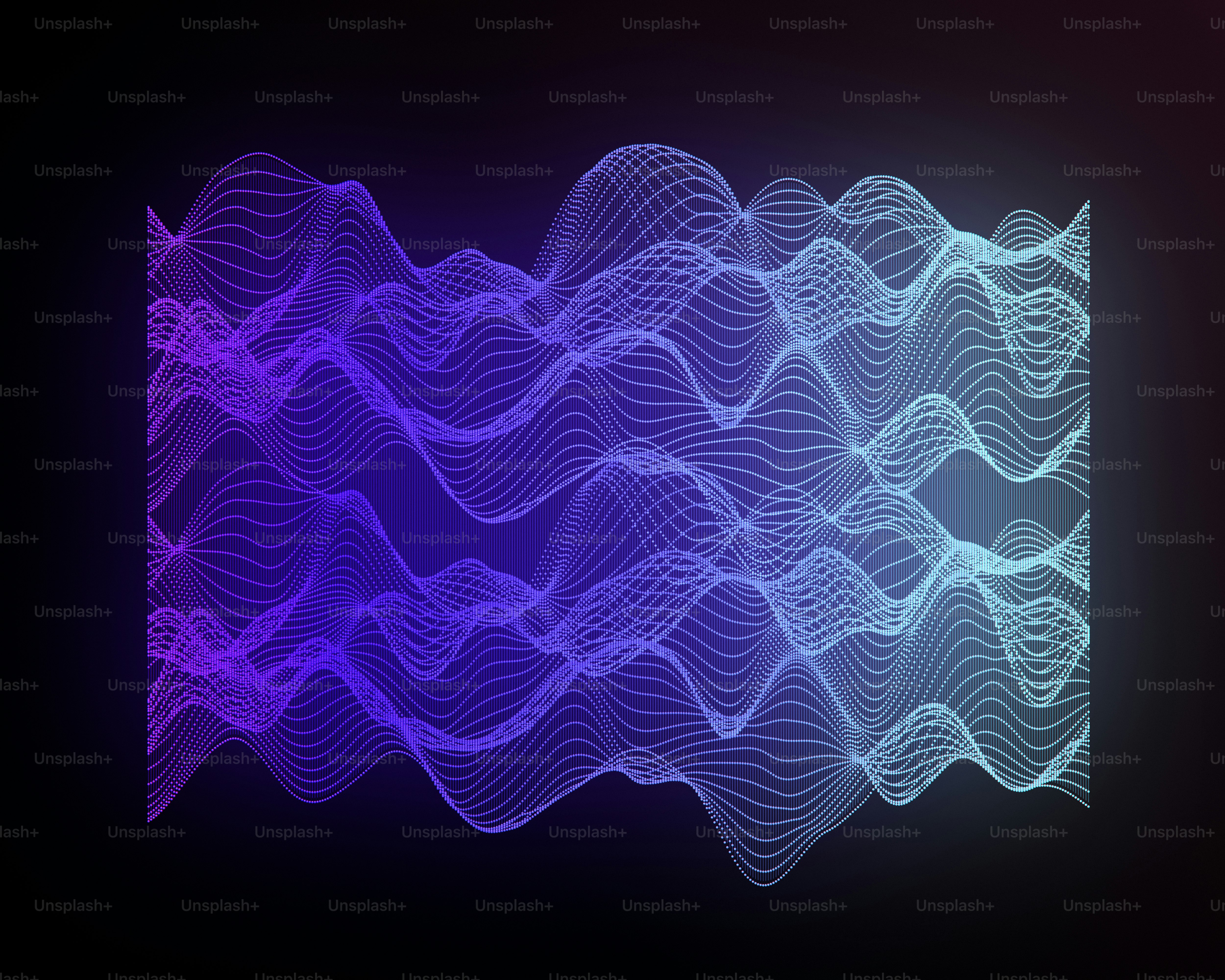 Abstract sound wave visualization with purple to blue gradient. photo ...