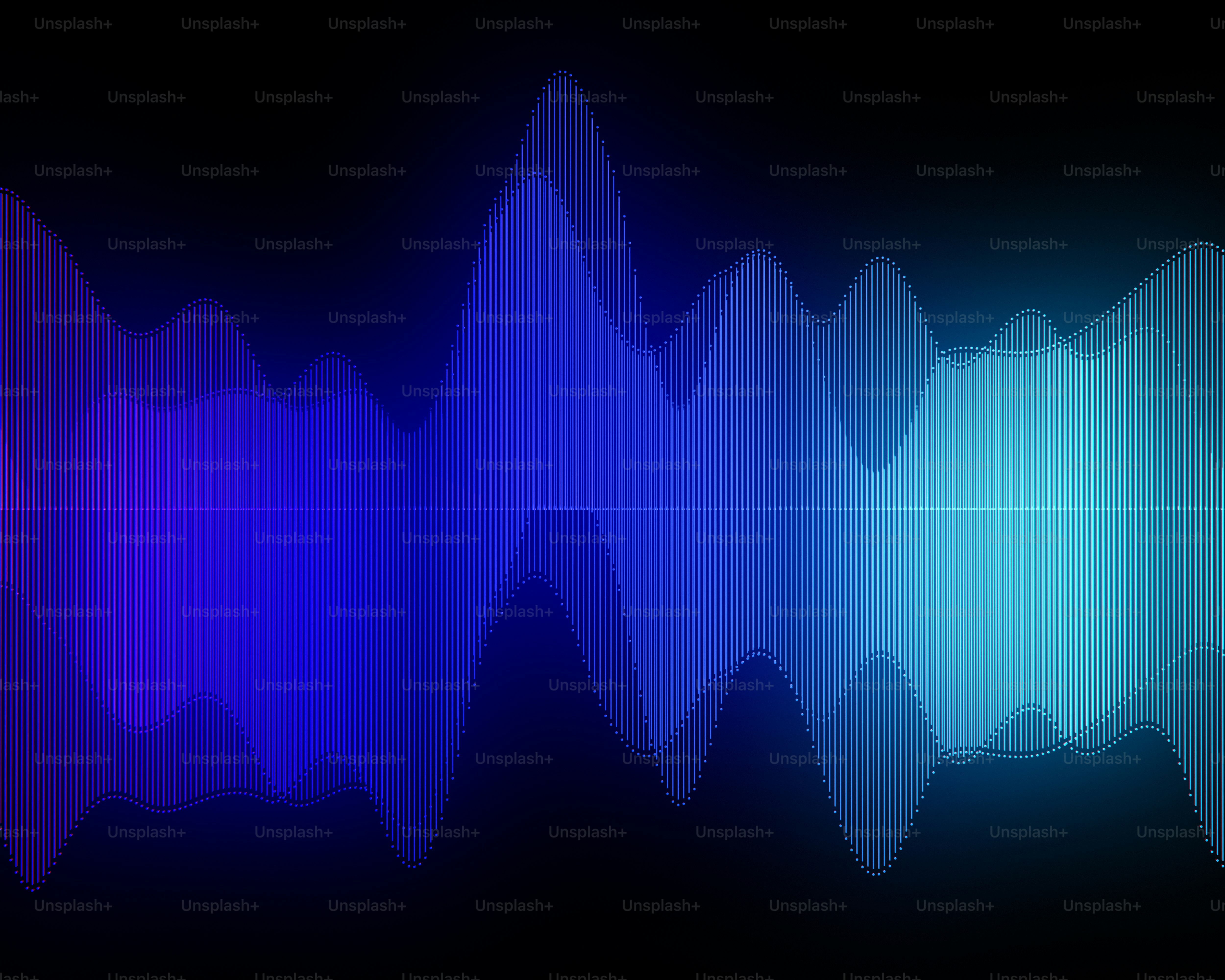 Abstract sound wave visualization with blue and purple gradients
