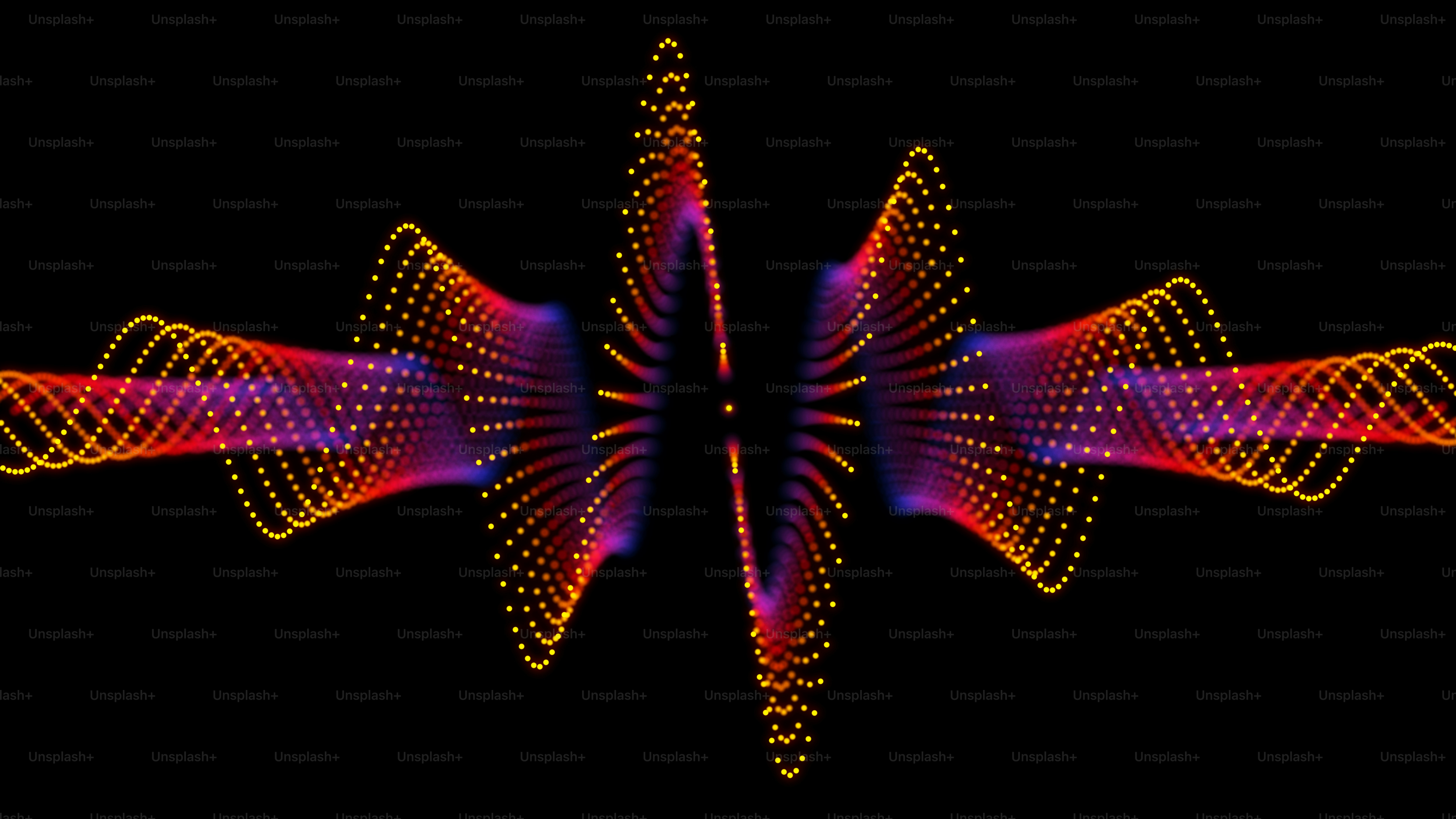 Visualisation abstraite des ondes sonores colorées sur fond noir