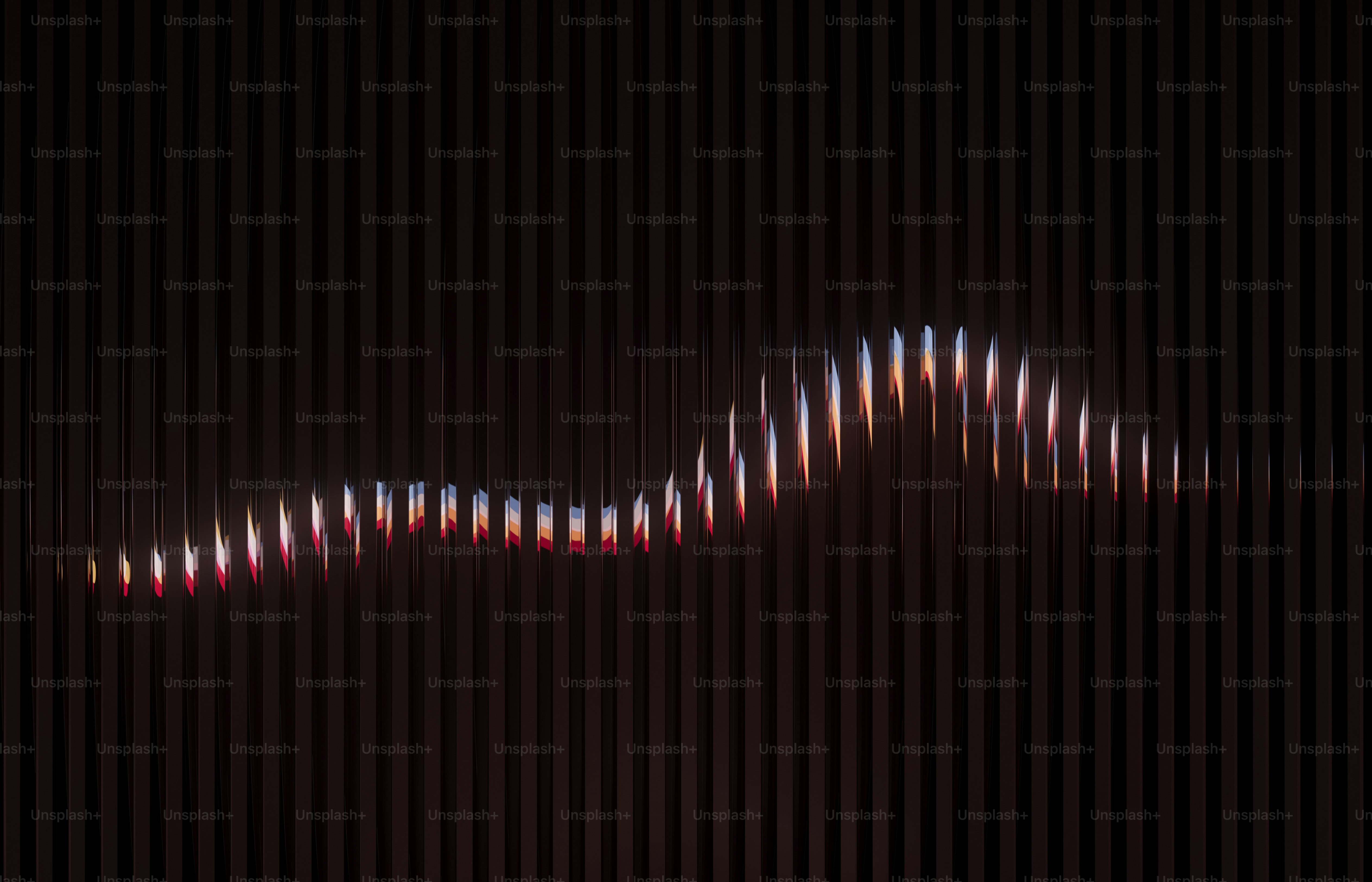 Abstract wavy lines of light on dark background