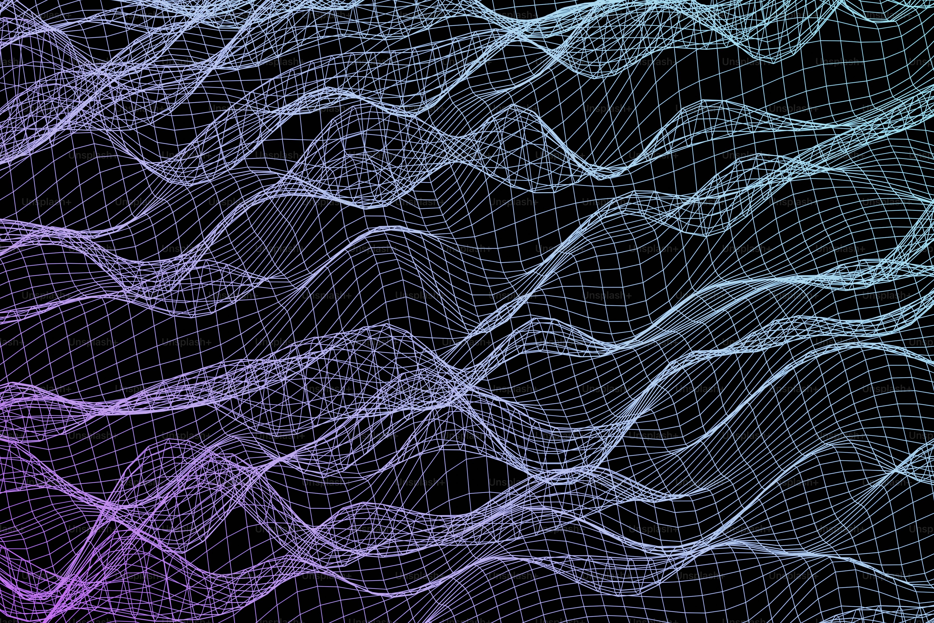 Abstract blue and purple digital network connections
