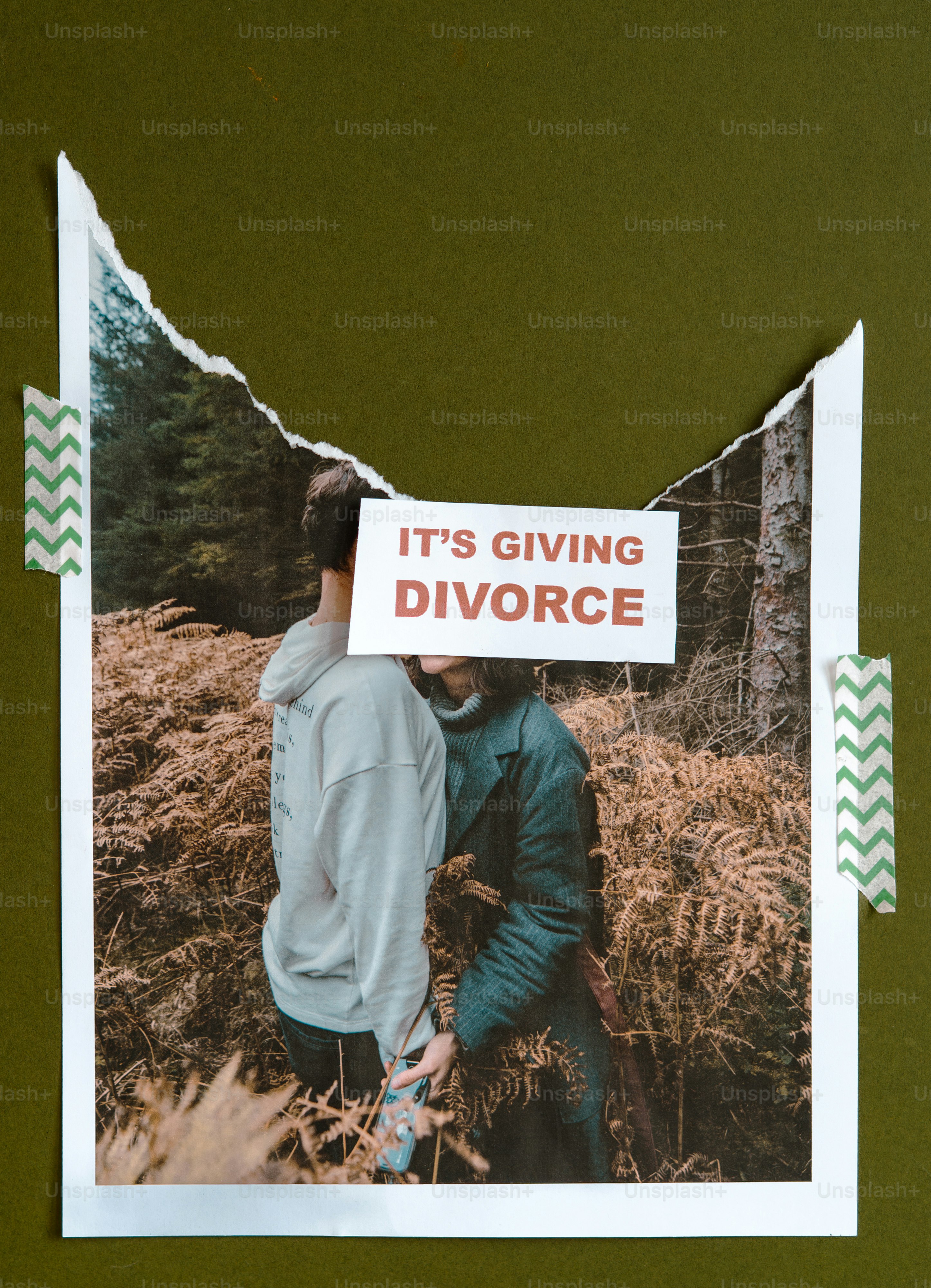 Couple in forest with 