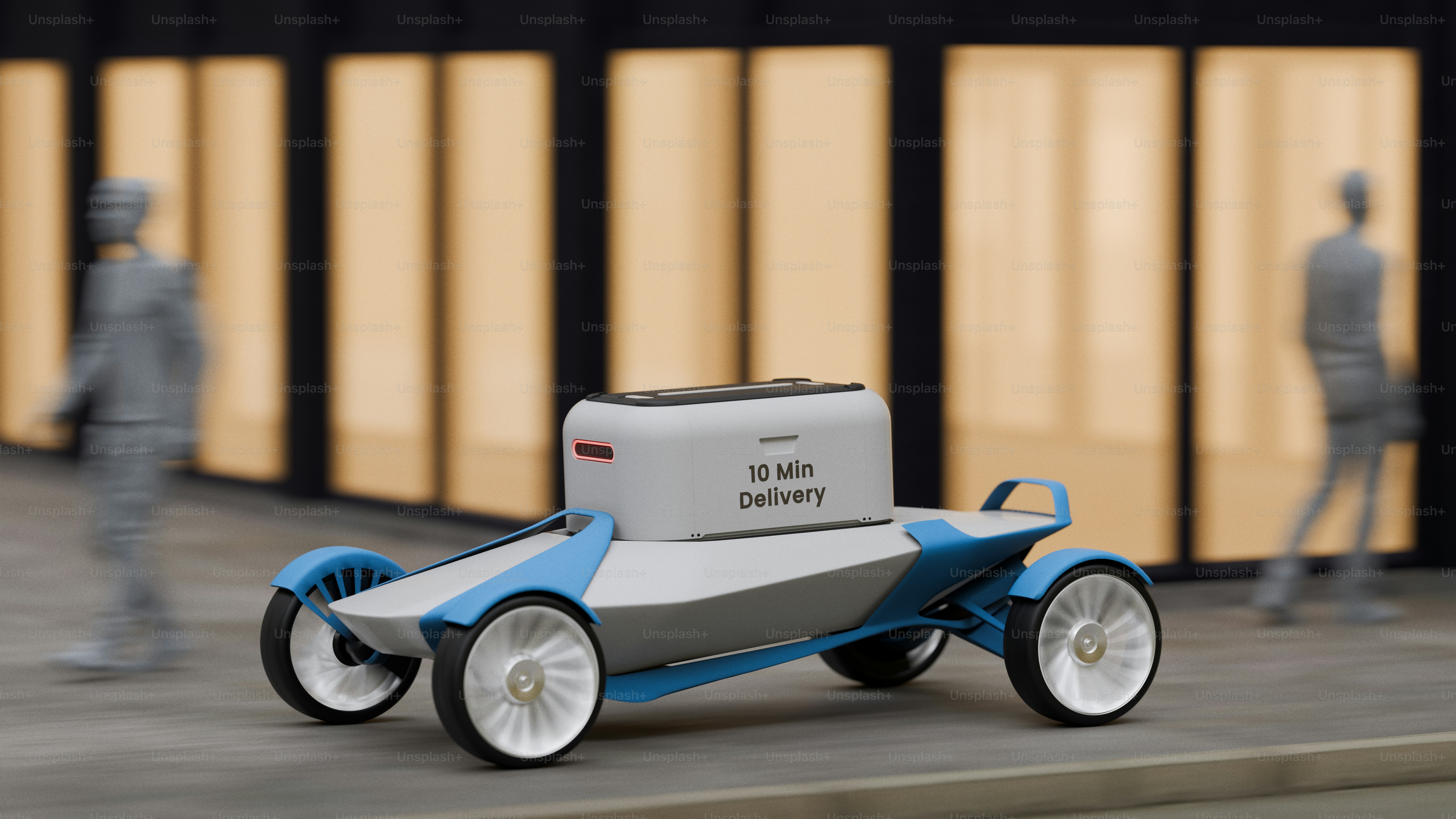 Autonomous delivery robot on a city street photo – Technology Image on ...