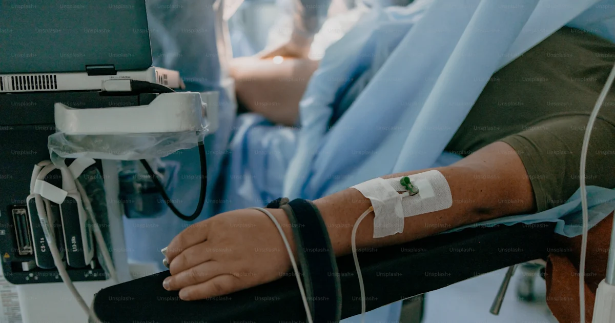 Drip Innarm Patient's arm with iv drip in operating room. photo – Health Image on ...