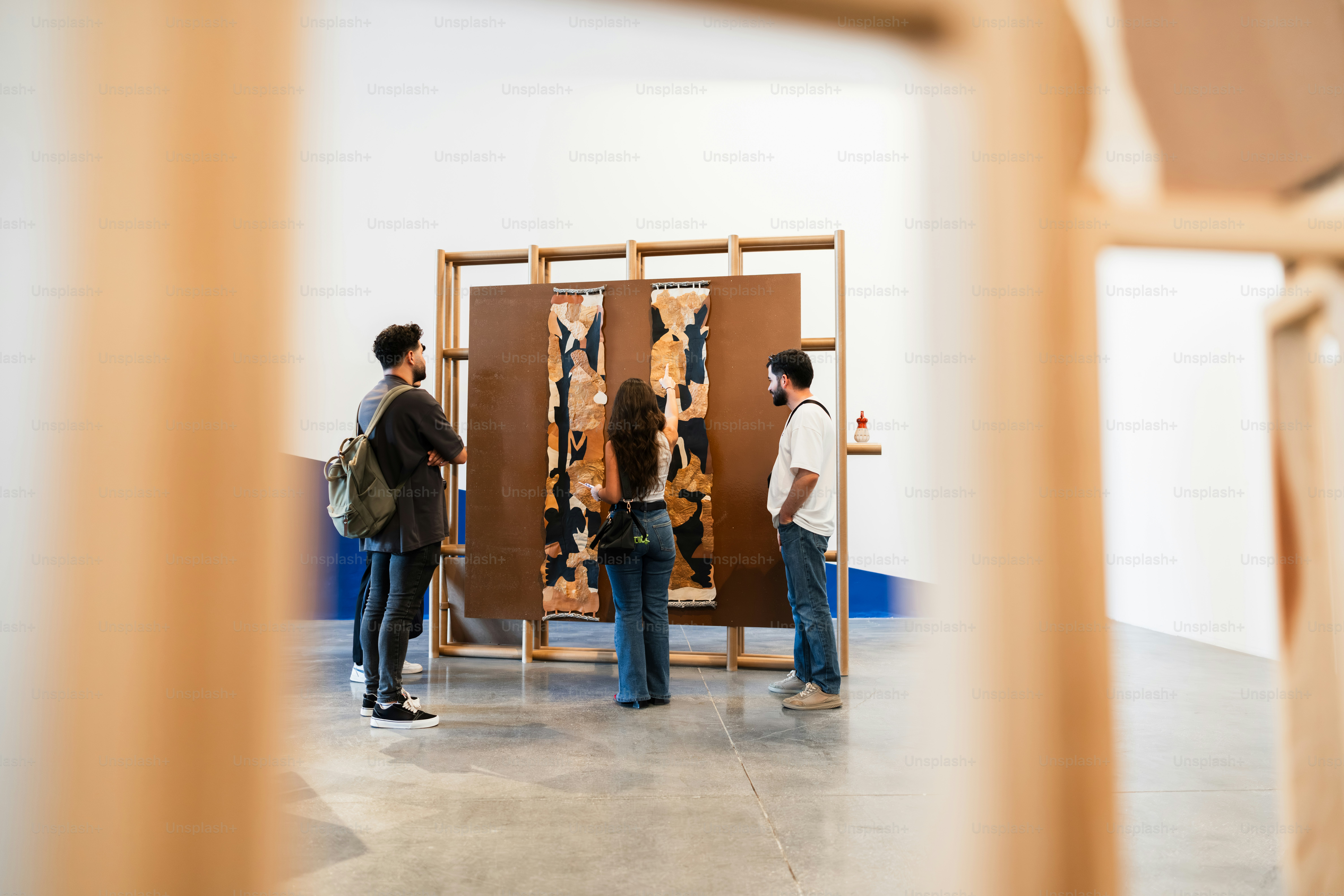 People viewing art installation in a gallery