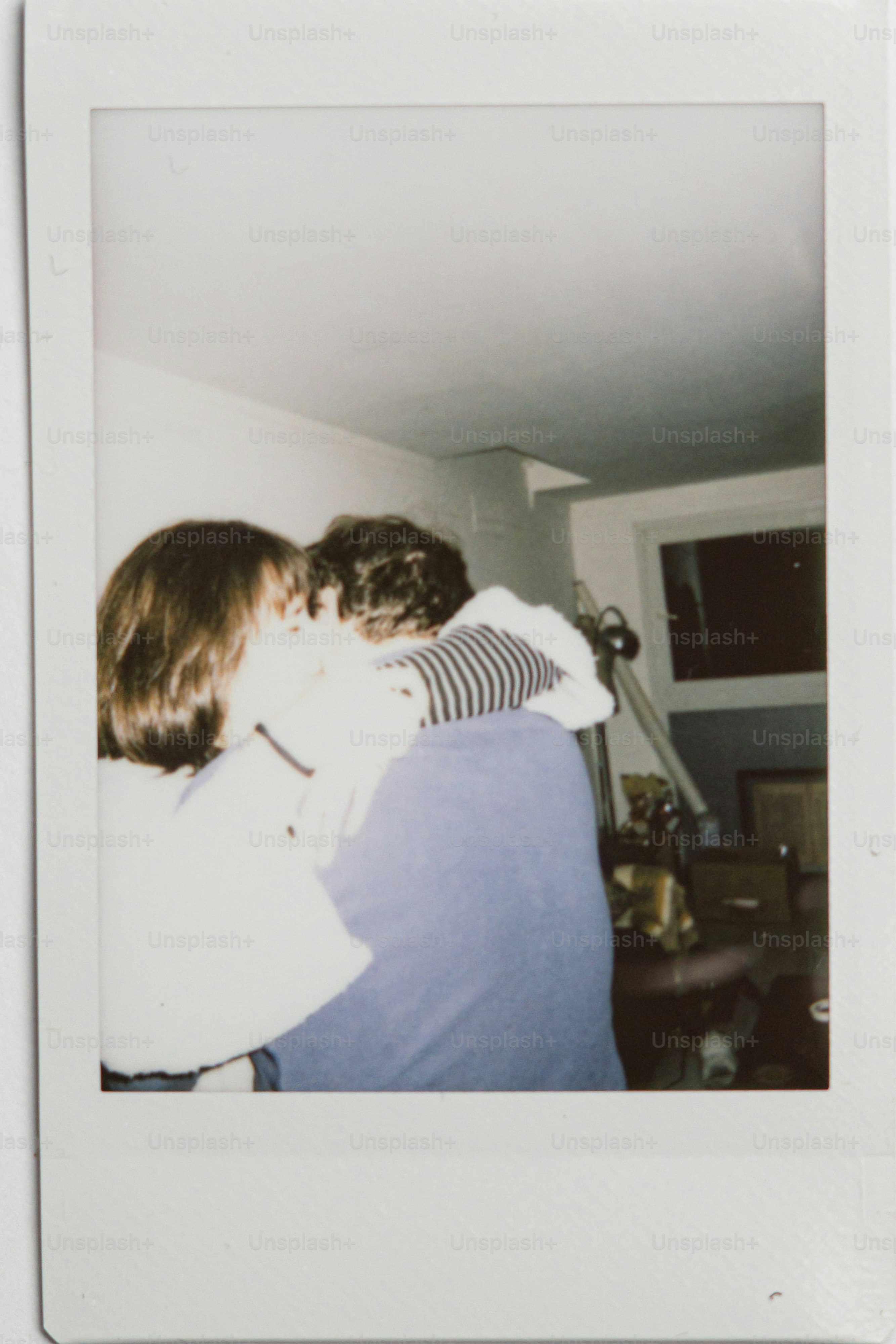 Couple embracing in a close hug