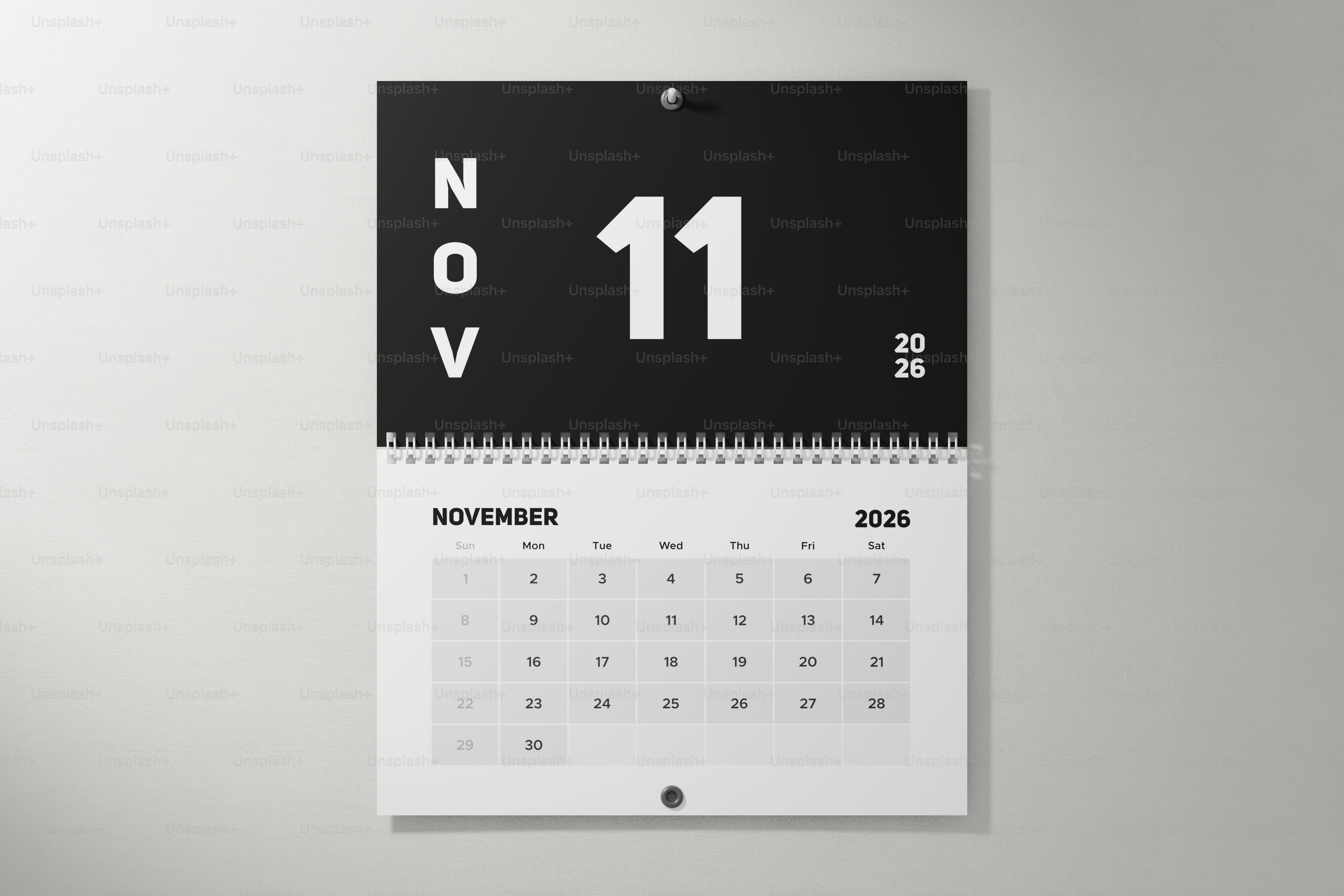 November 11, 2026 calendar page hanging on wall. photo – Calendar Image ...