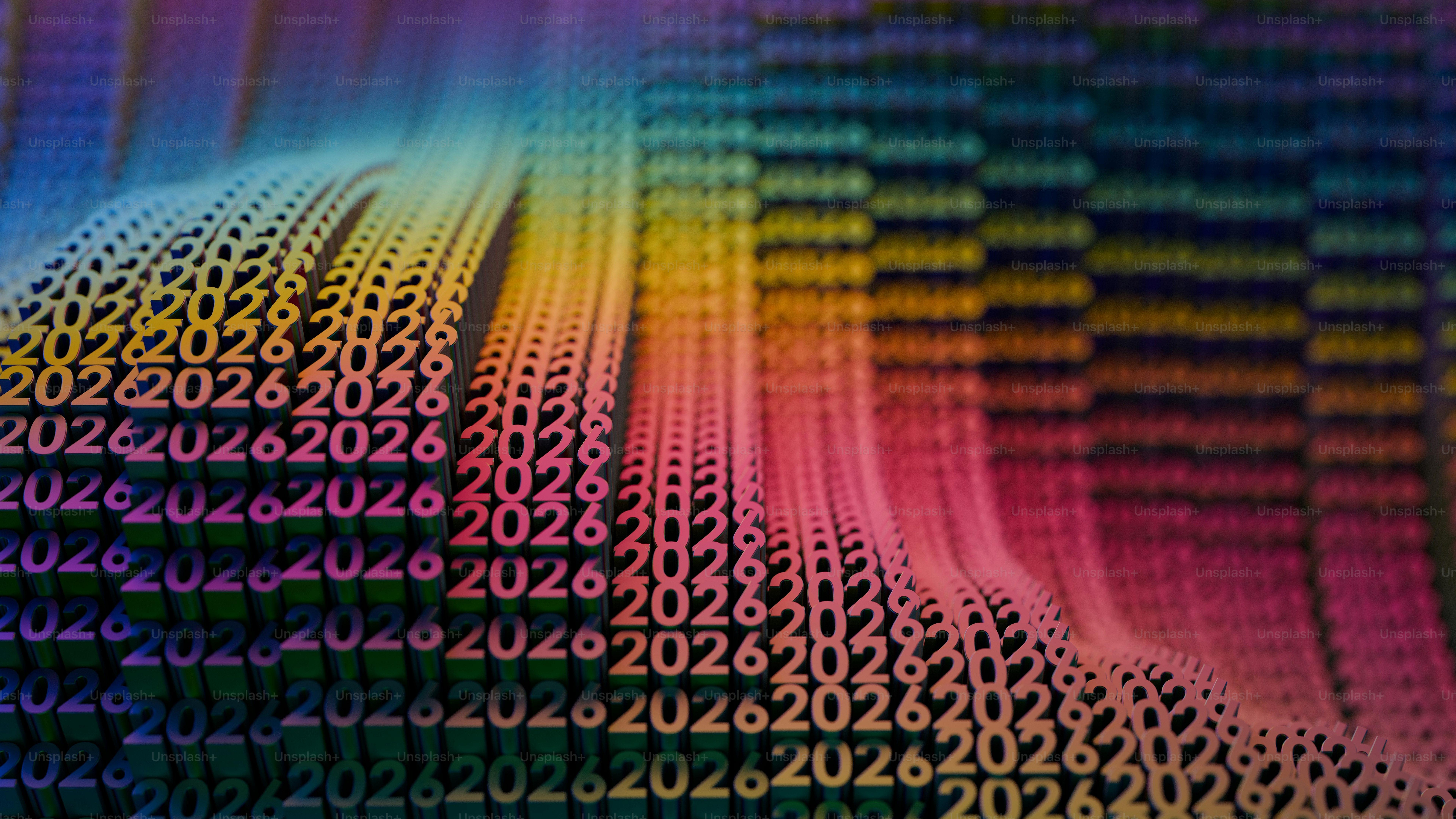 Abstract colorful background with repeating year numbers photo ...