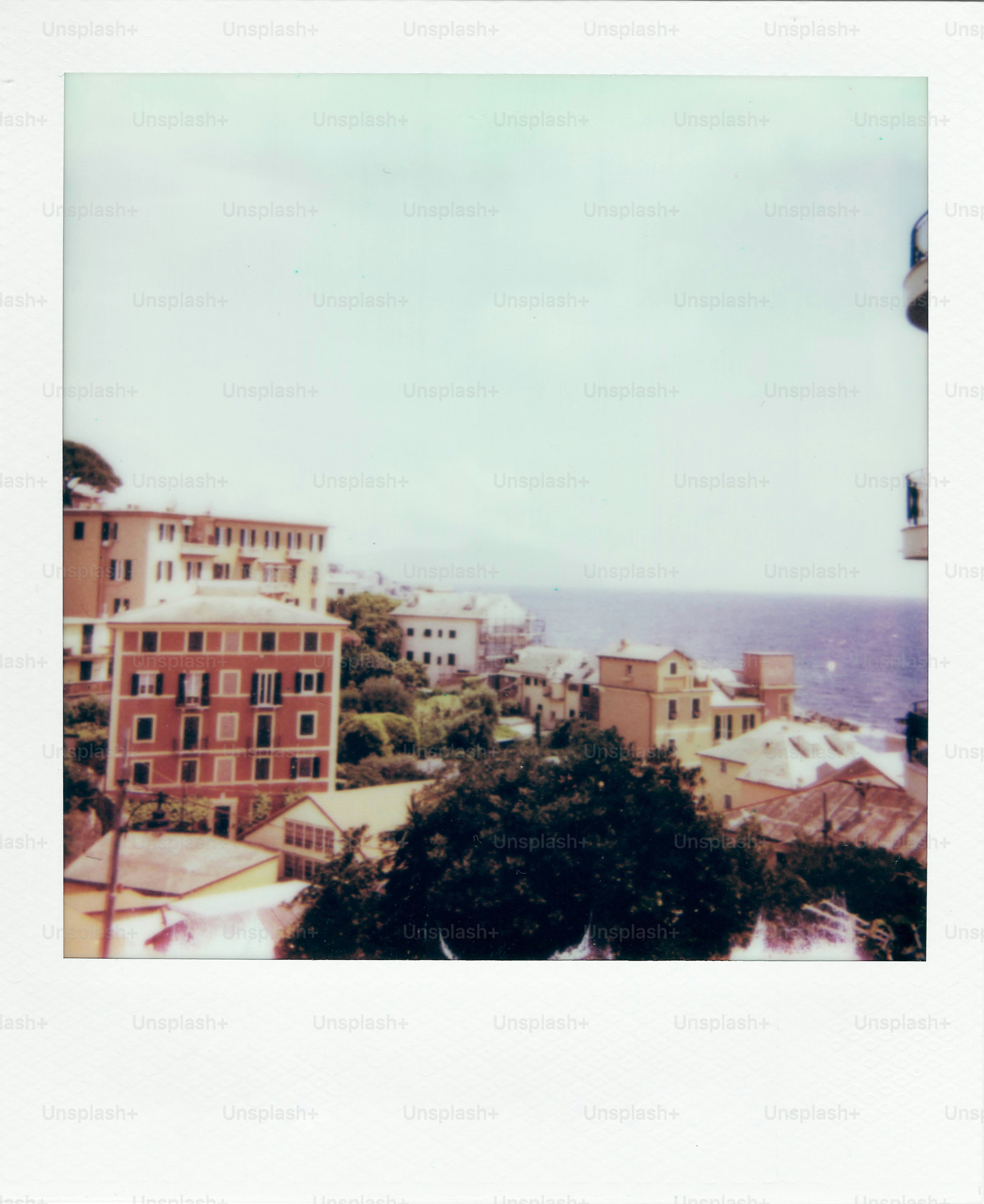 Buildings overlooking the sea on a cloudy day