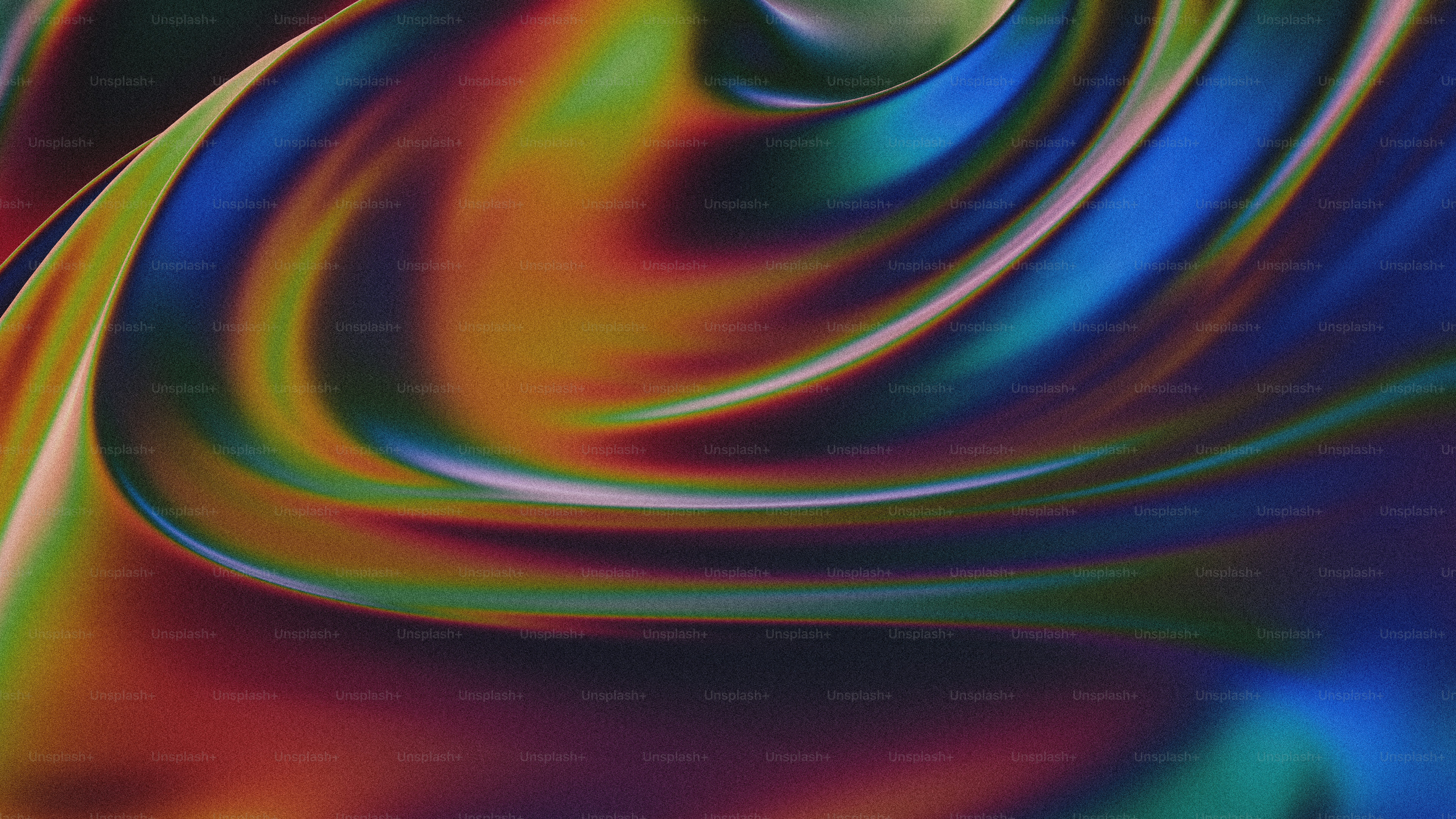Abstract swirling iridescent colors create a fluid pattern. photo ...