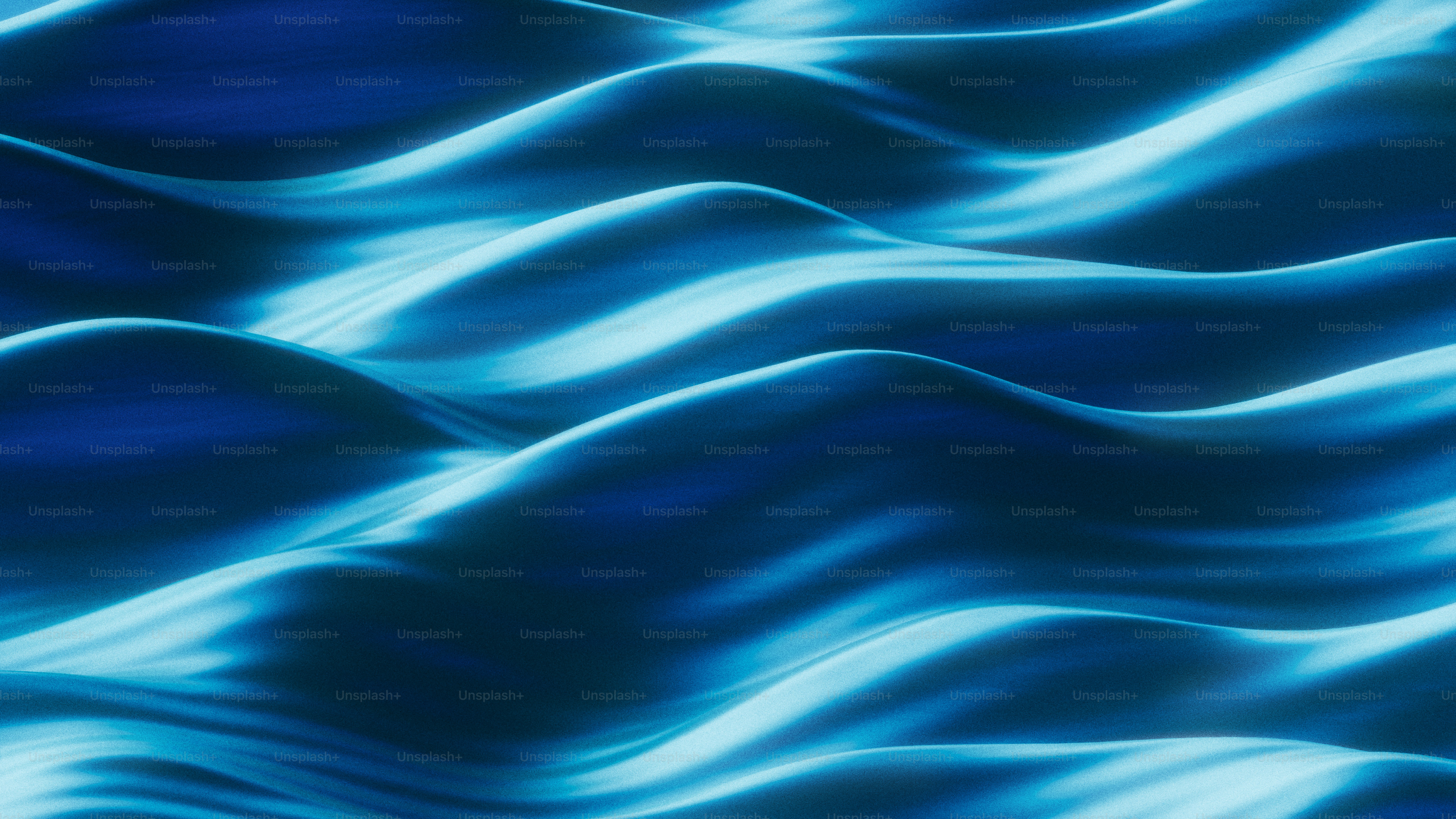 Abstract blue waves with light reflections