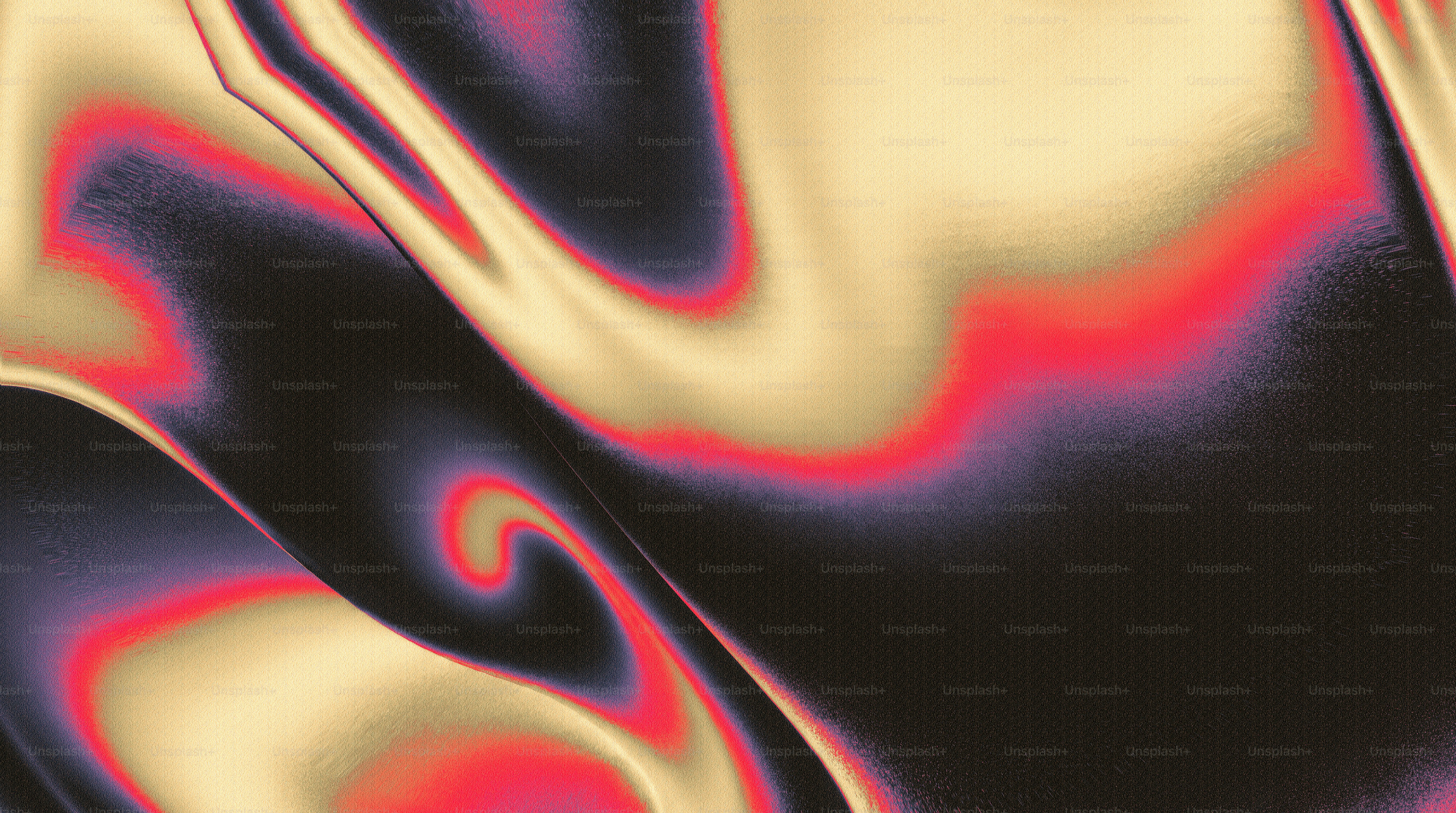 Remolinos metálicos abstractos con detalles en rosa y morado