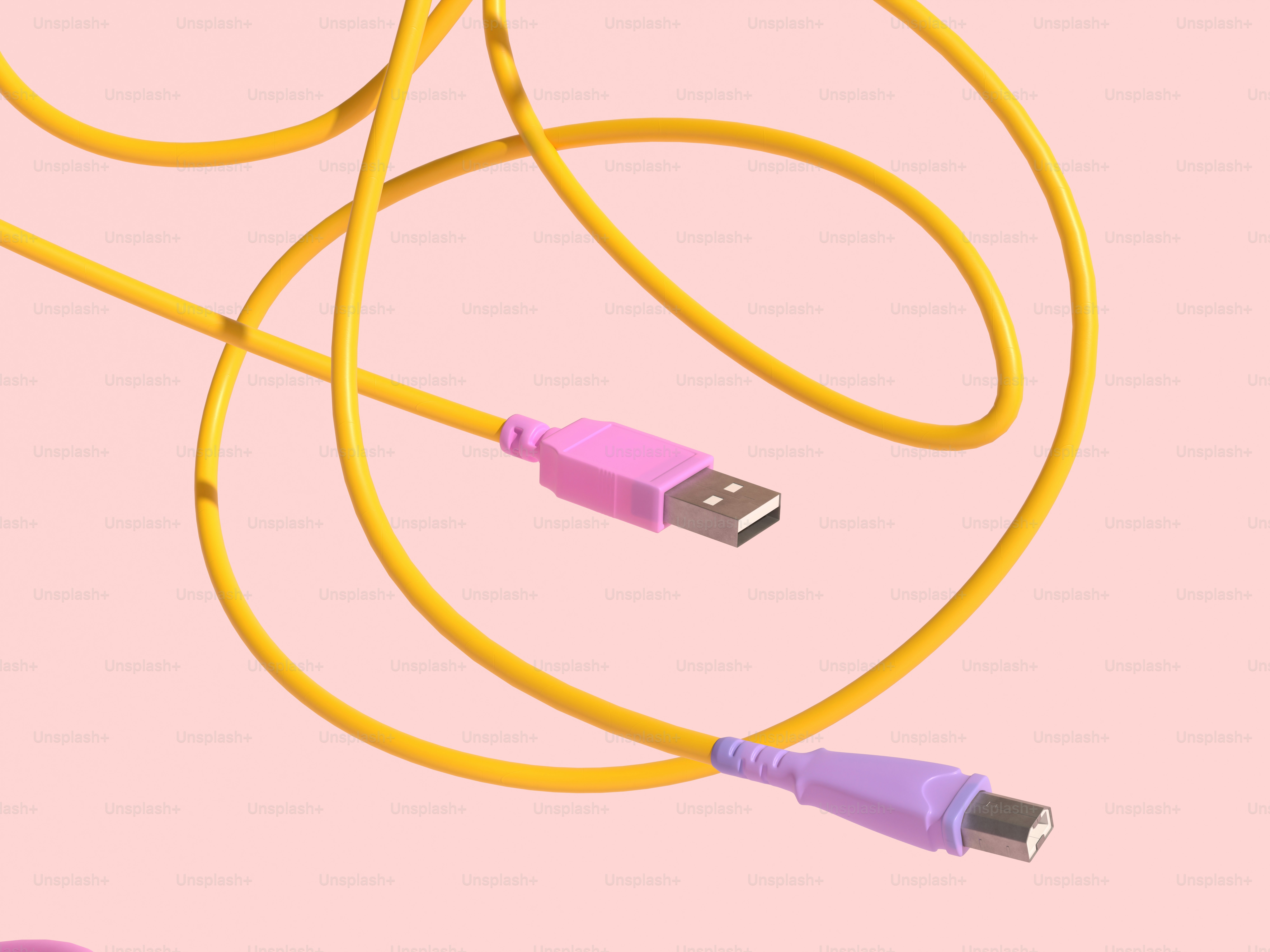 Cabo amarelo com conectores usb e rca