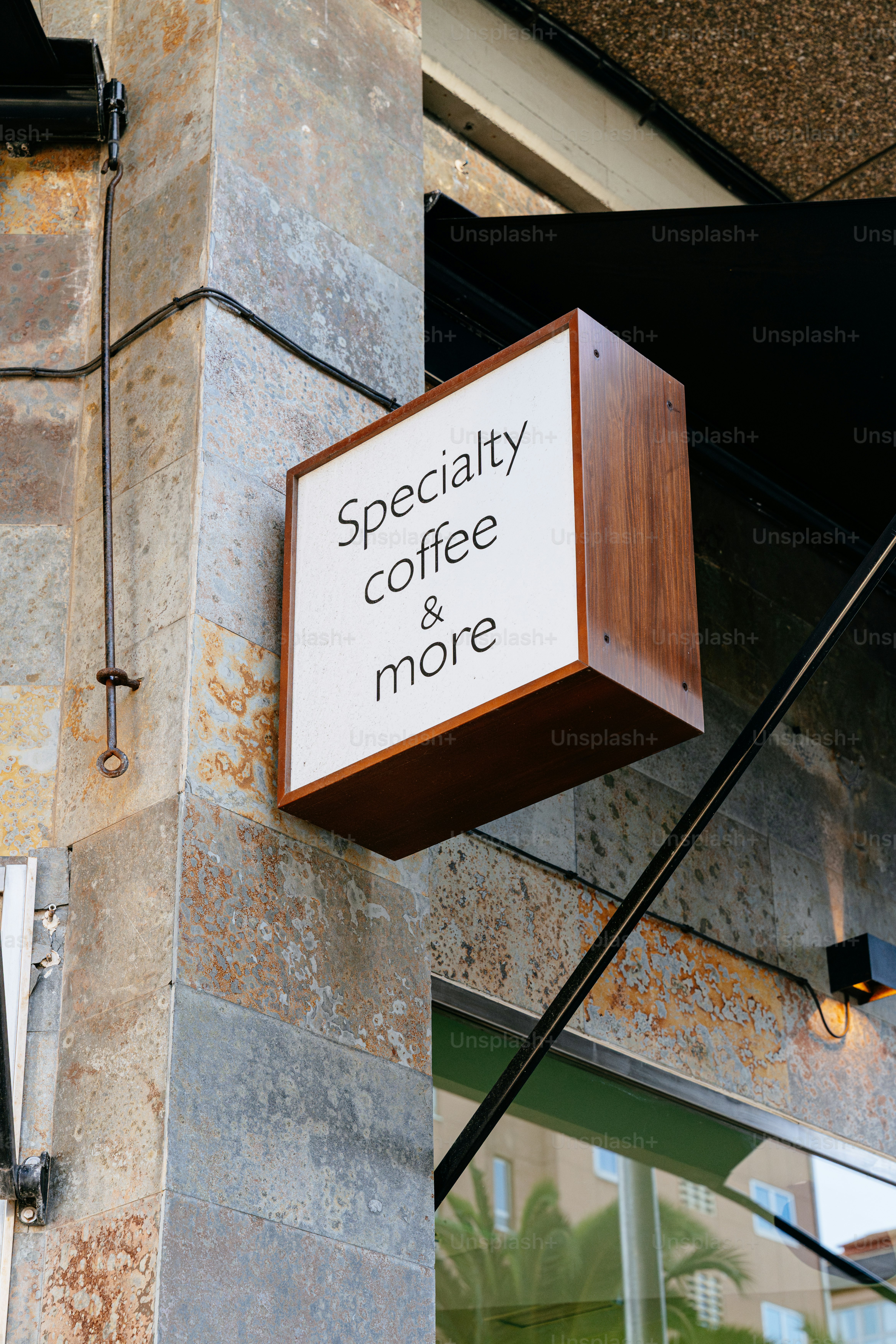 A sign for specialty coffee and more.