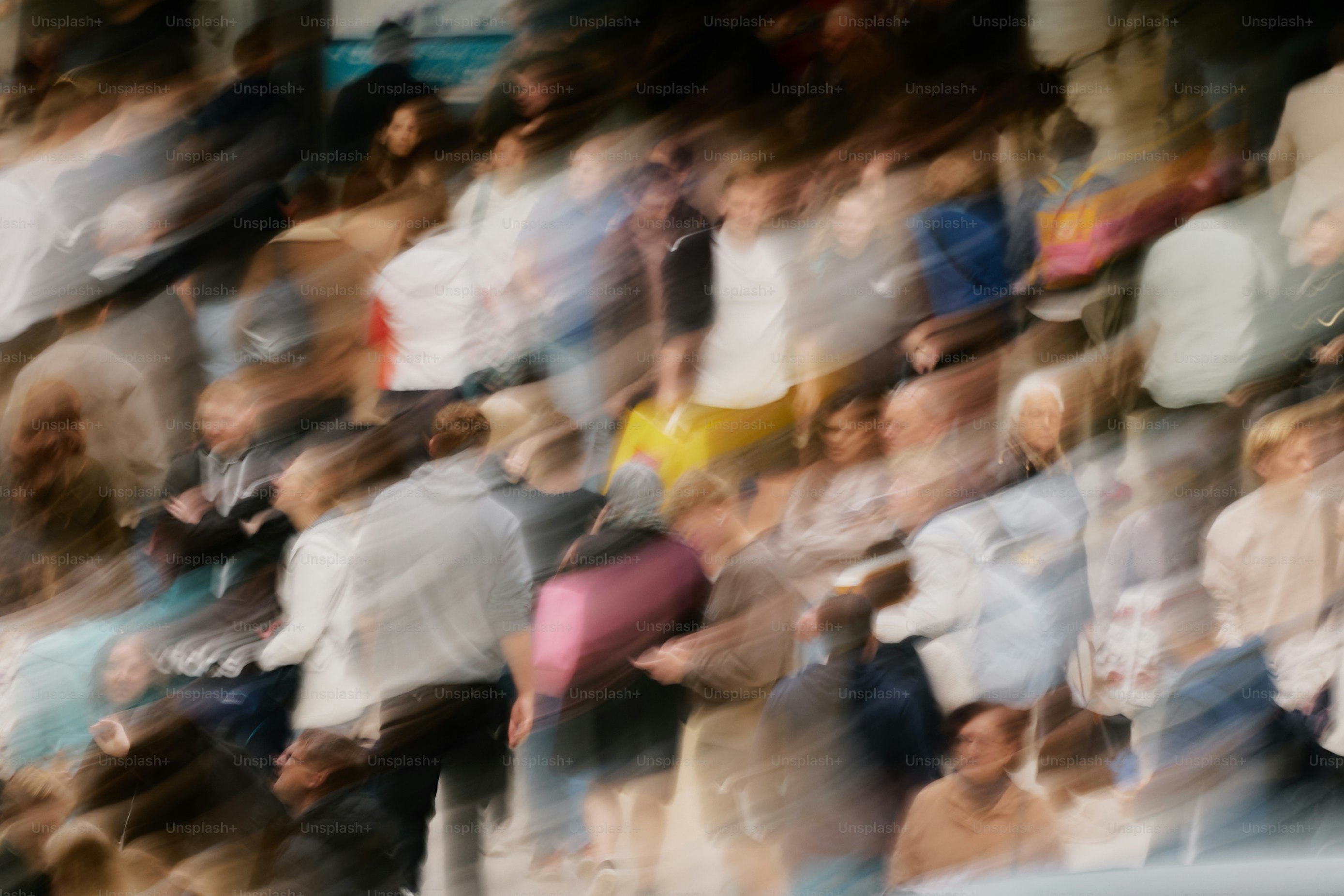 Blurred crowd of people at an event