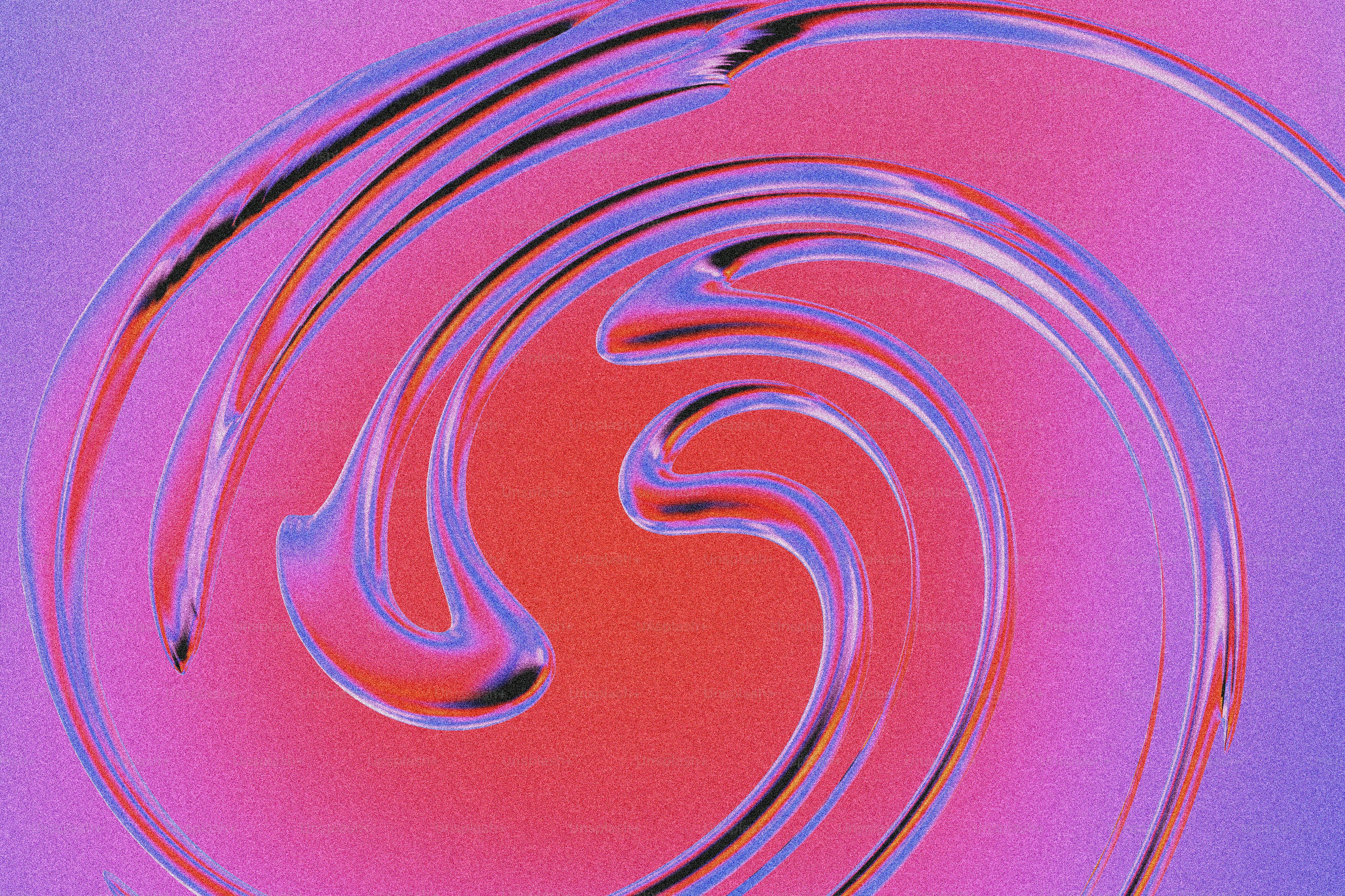 Swirling pink and orange abstract pattern