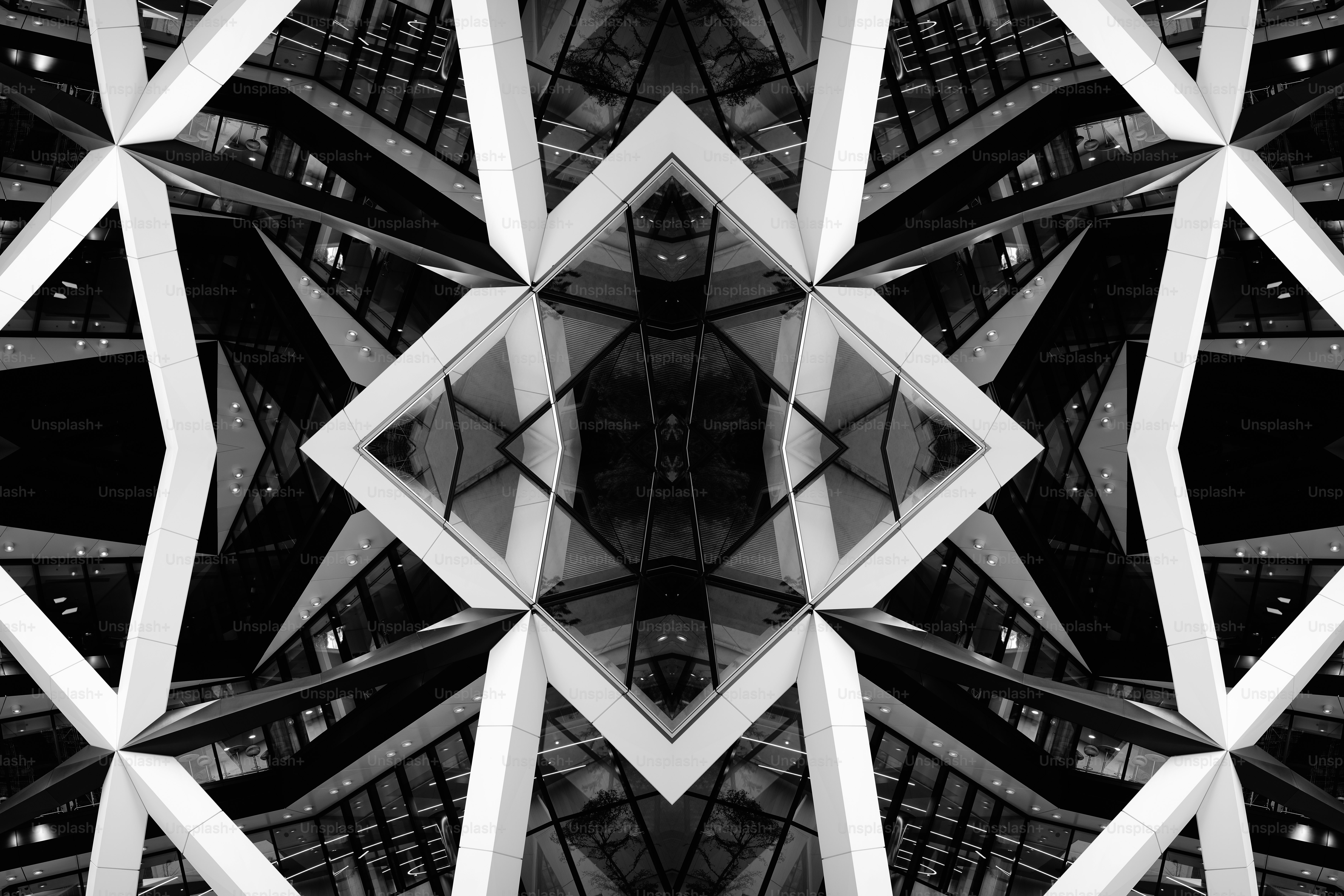Symmetrical abstract pattern of building architecture photo – Abstract ...